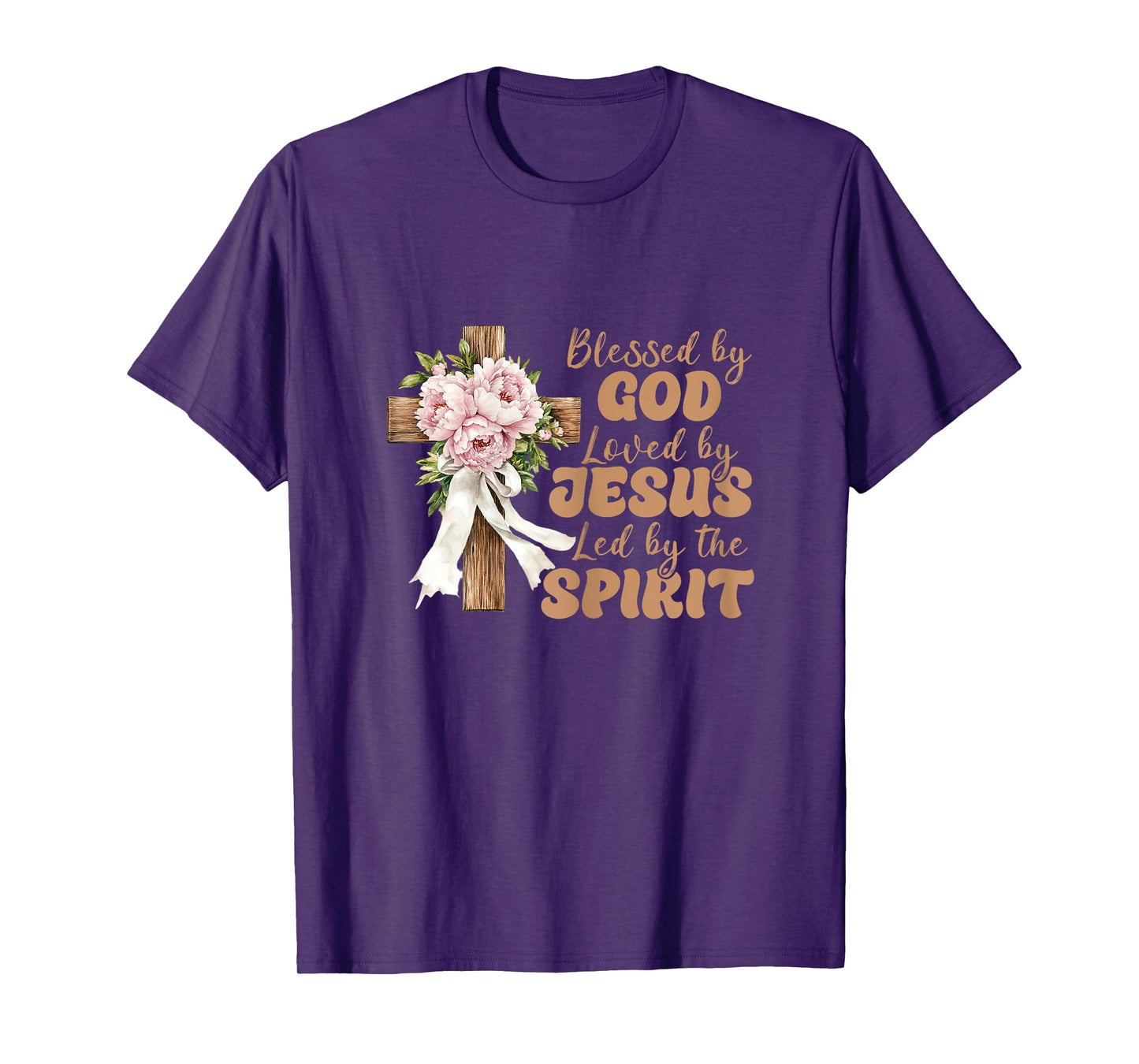 Faith Religious Blessed By God Loved By Jesus T-Shirt