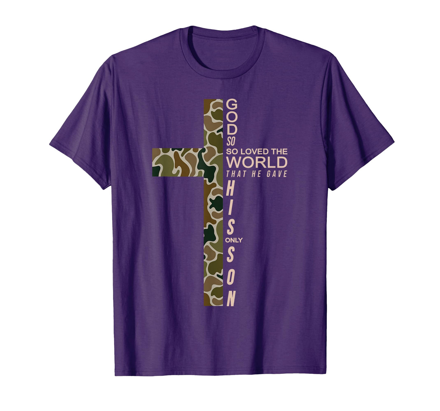 Jesus Son of God Camo Christ Cross Christian 9 John 3:16 T-Shirt