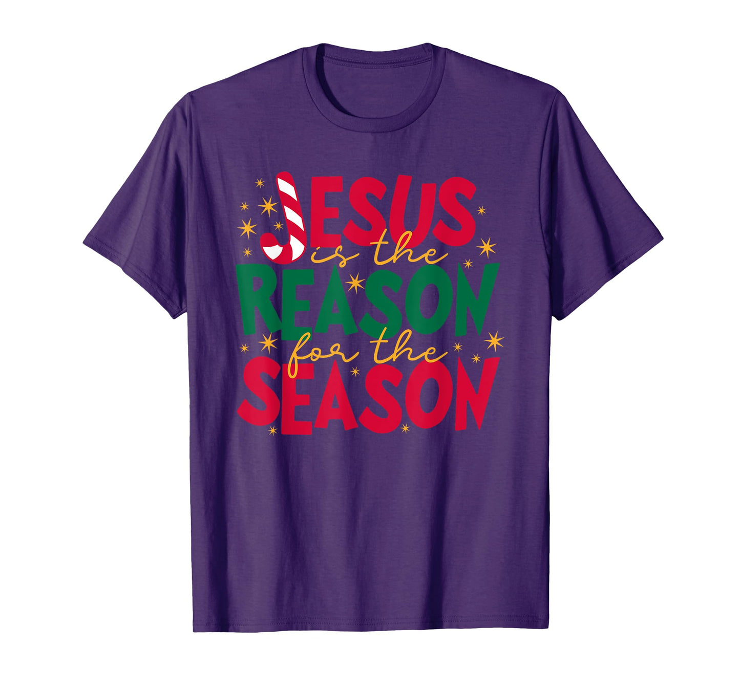 Jesus is the Reason for the Season - Candy Cane "J" T-Shirt