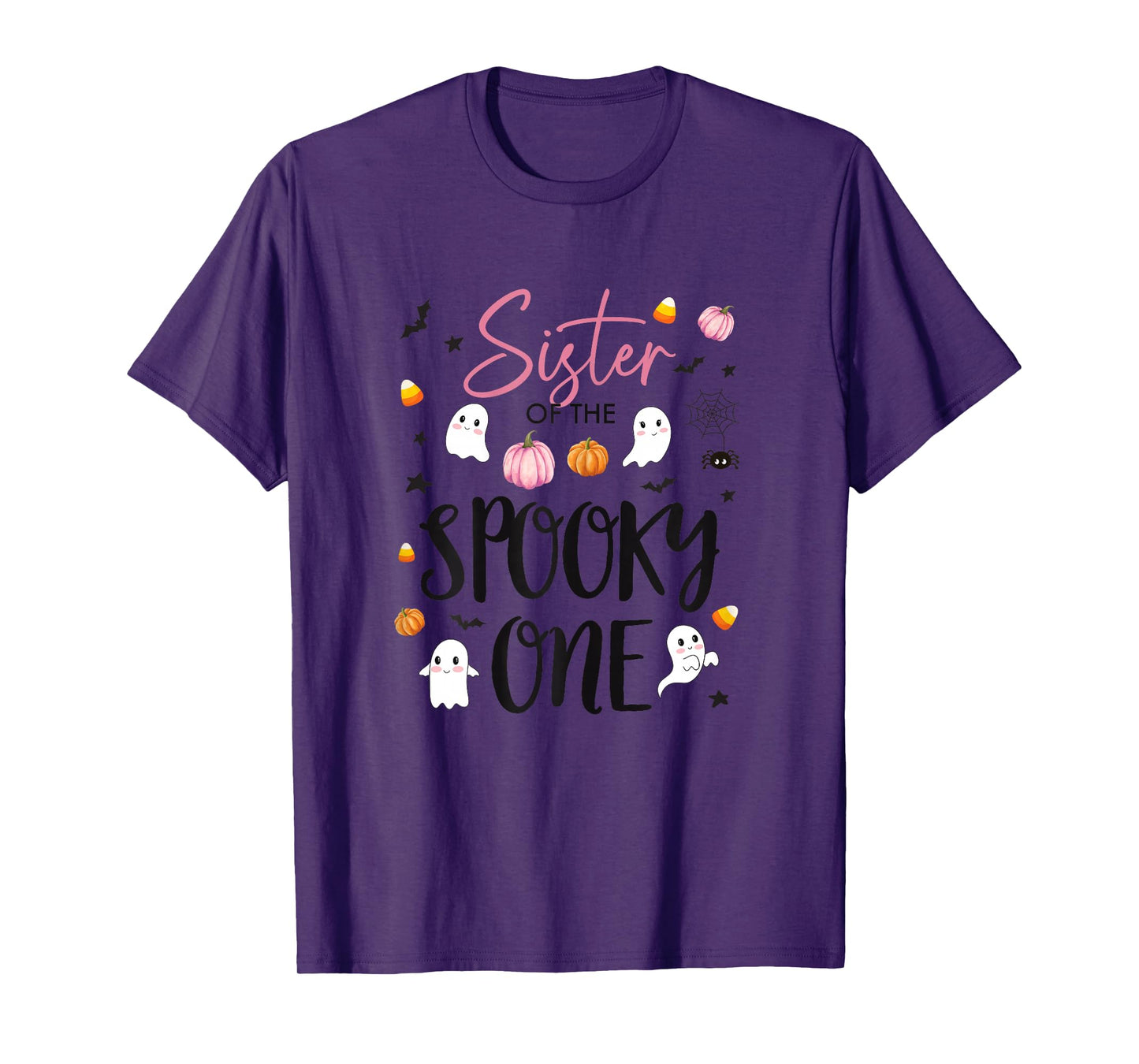 Sister of Spooky One Girl 1st Birthday Pink Halloween Cute T-Shirt