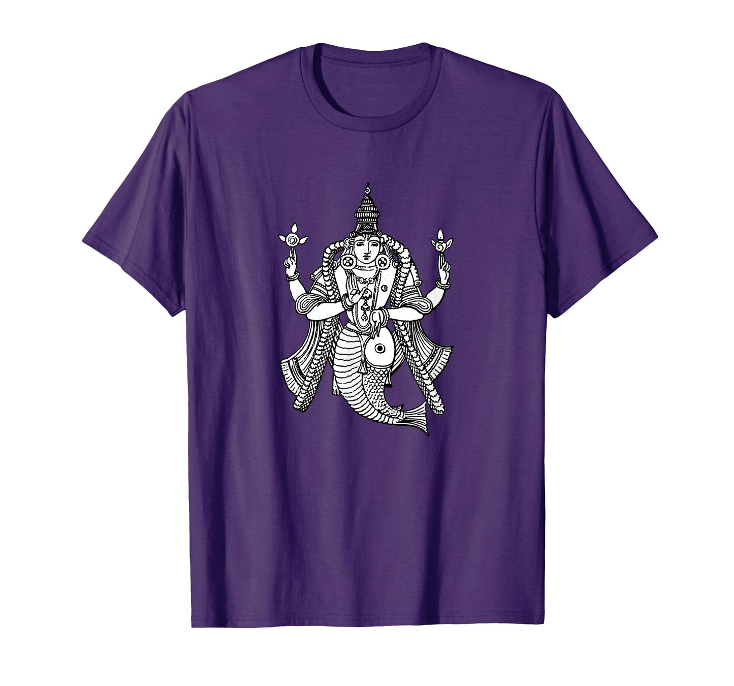 Vishnu as a Fish Hindu God Hinduism Art T-Shirt
