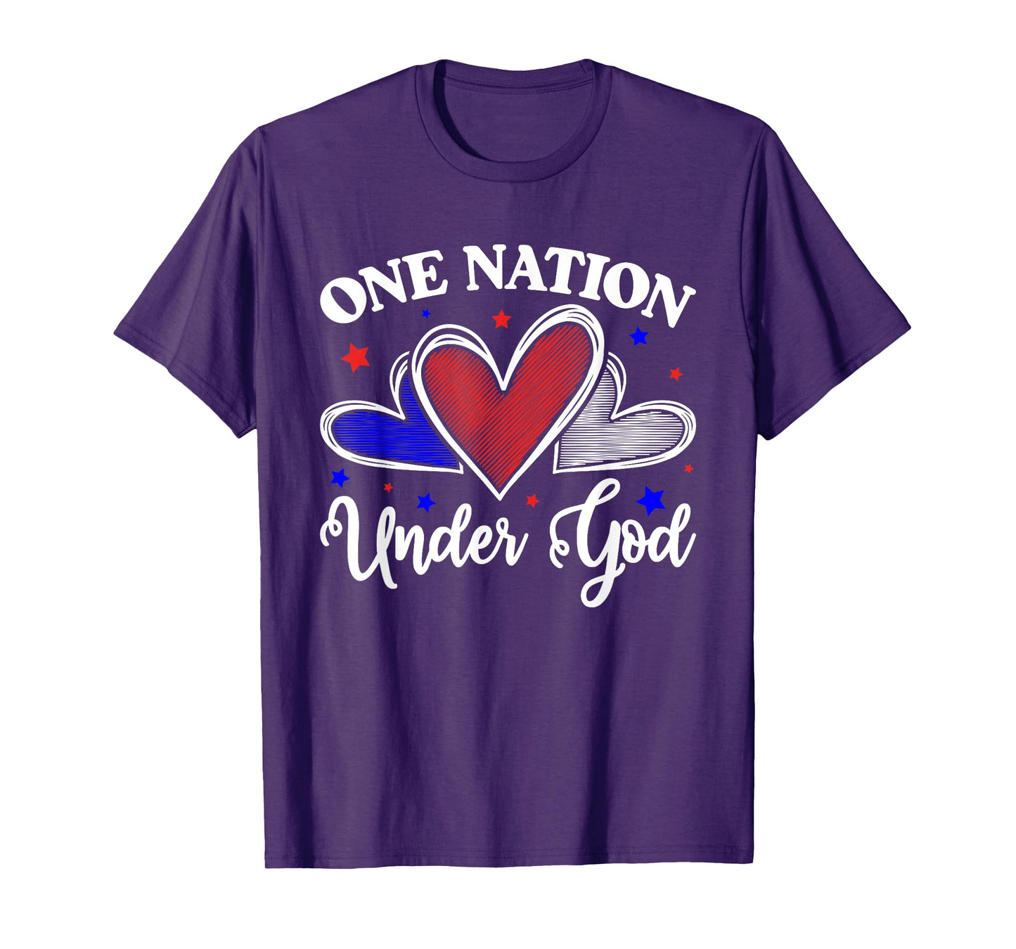 One Nation Under God Jesus Blessed American Flag T-Shirt