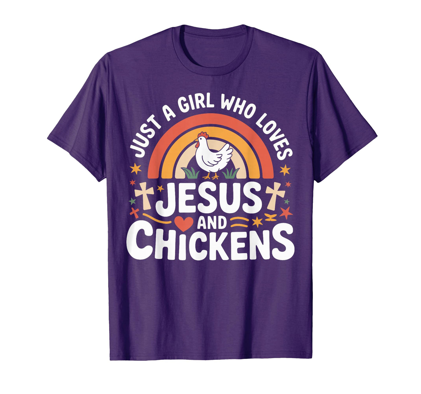 Just A Girl Who Loves Jesus And Chickens T-Shirt