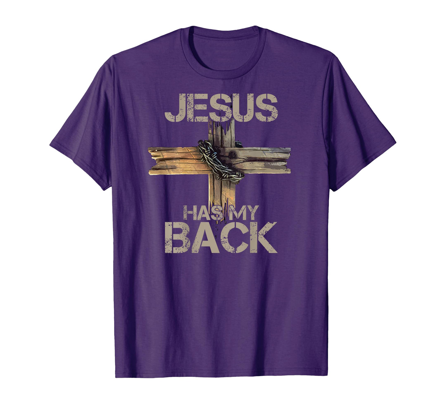 Jesus Has My Back (on back) Christian T-Shirt