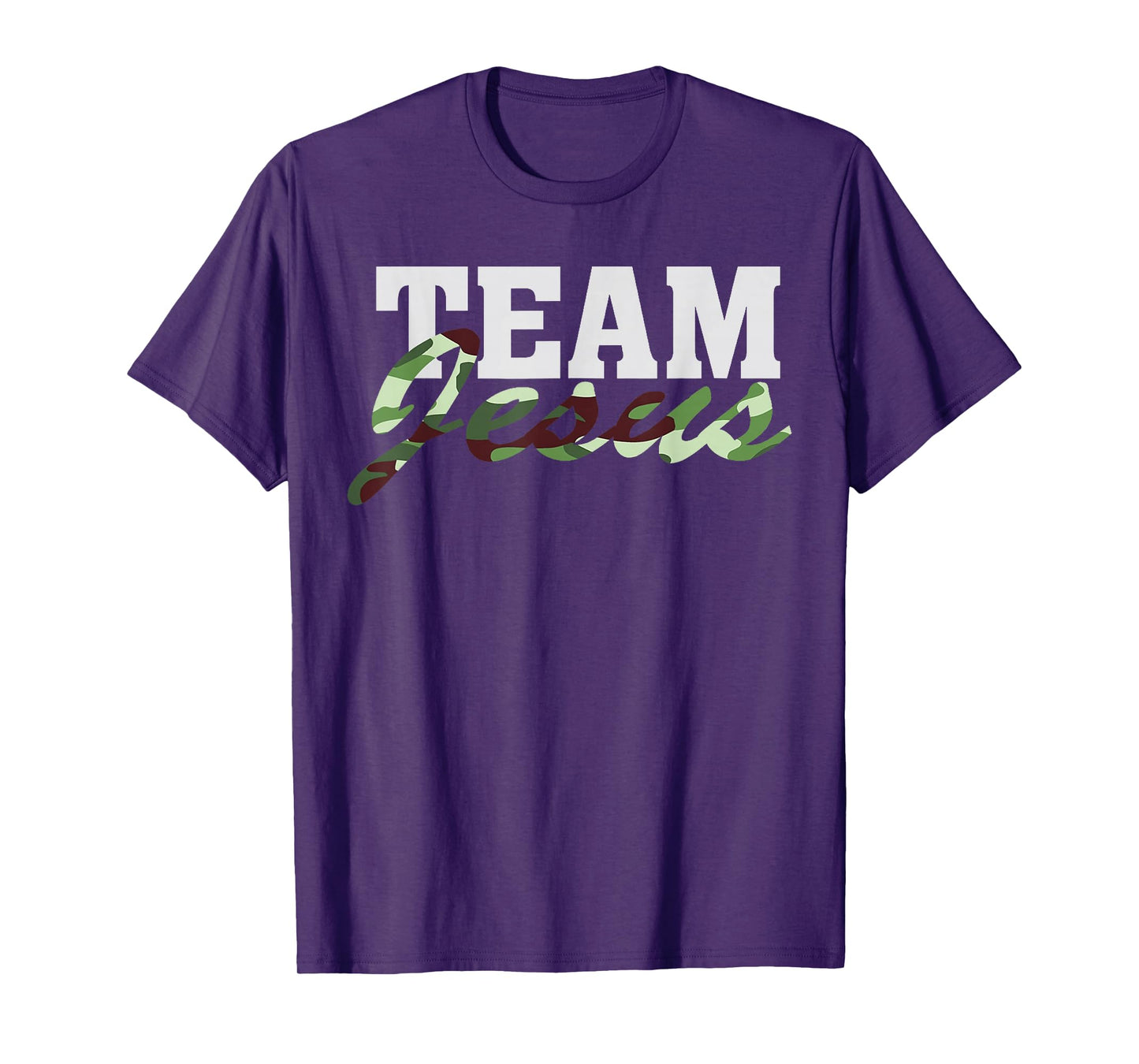Camo Christian God Faith Team Jesus Religious T-Shirt