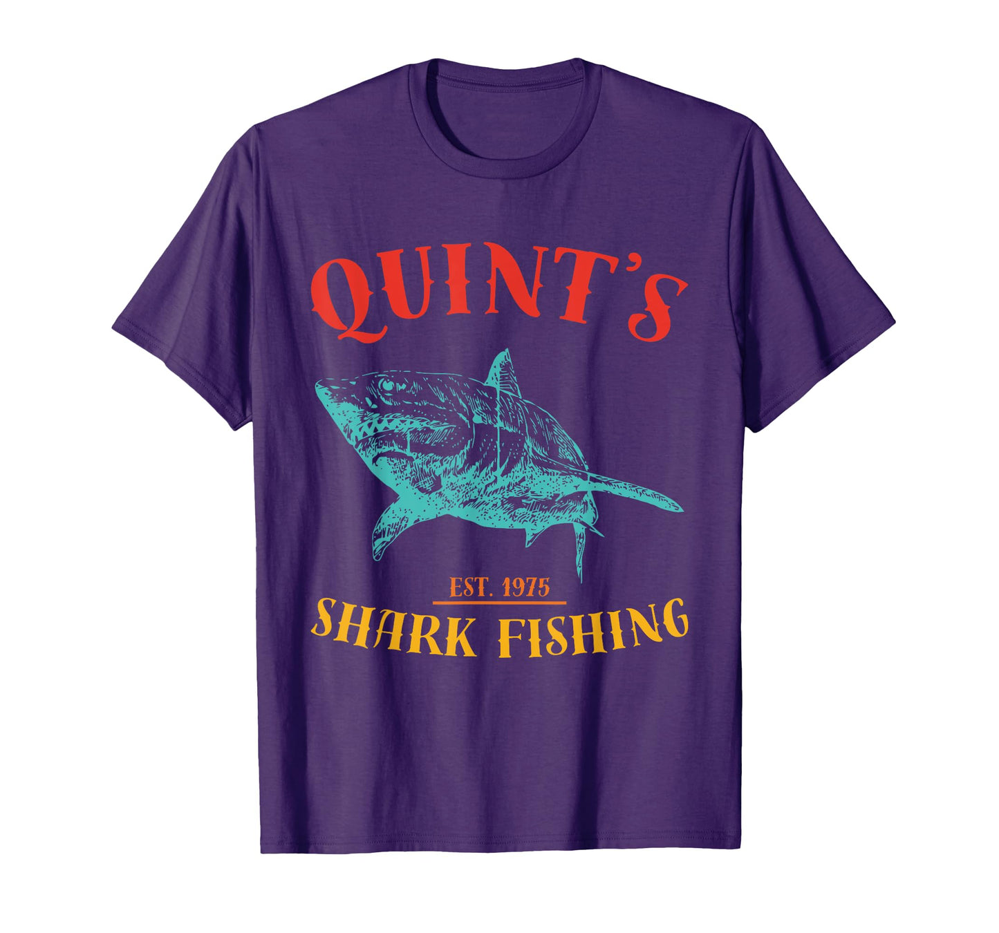 Quint’s Shark est. 1975 Fishing Funny Retro Fishing T-Shirt