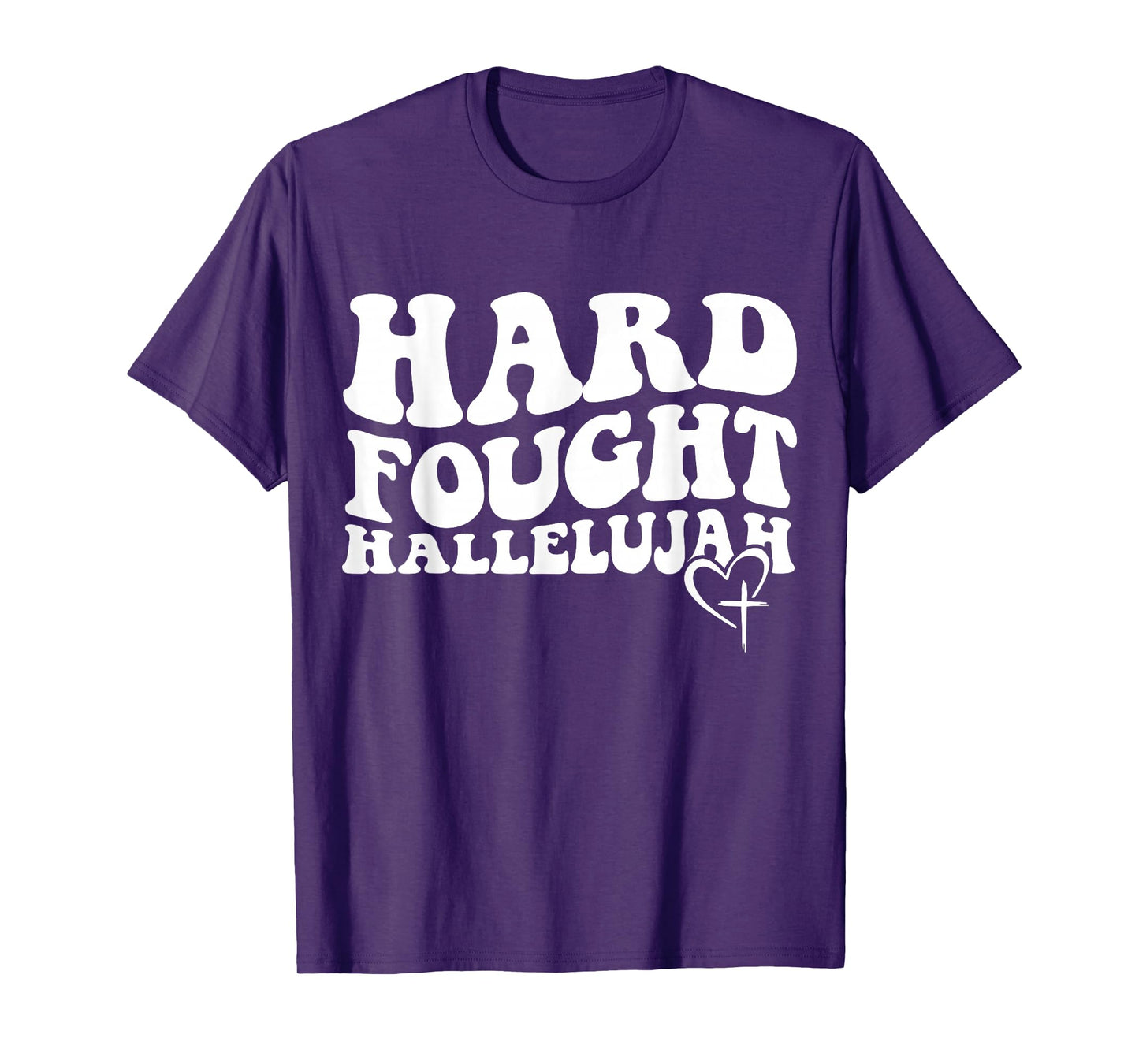 Hard Fought Hallelujah Retro Groovy Jesus T-Shirt