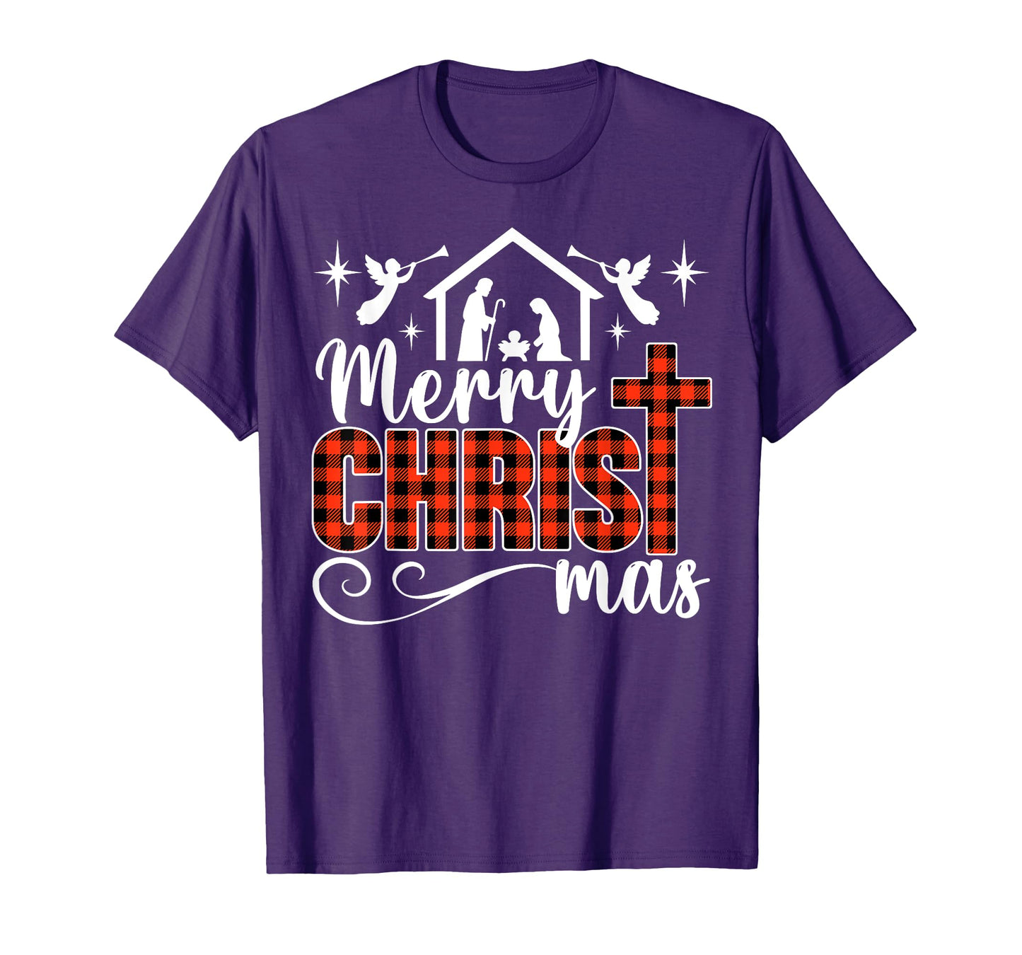 Merry Christ Mas Christian Christmas Jesus Christmas Family T-Shirt
