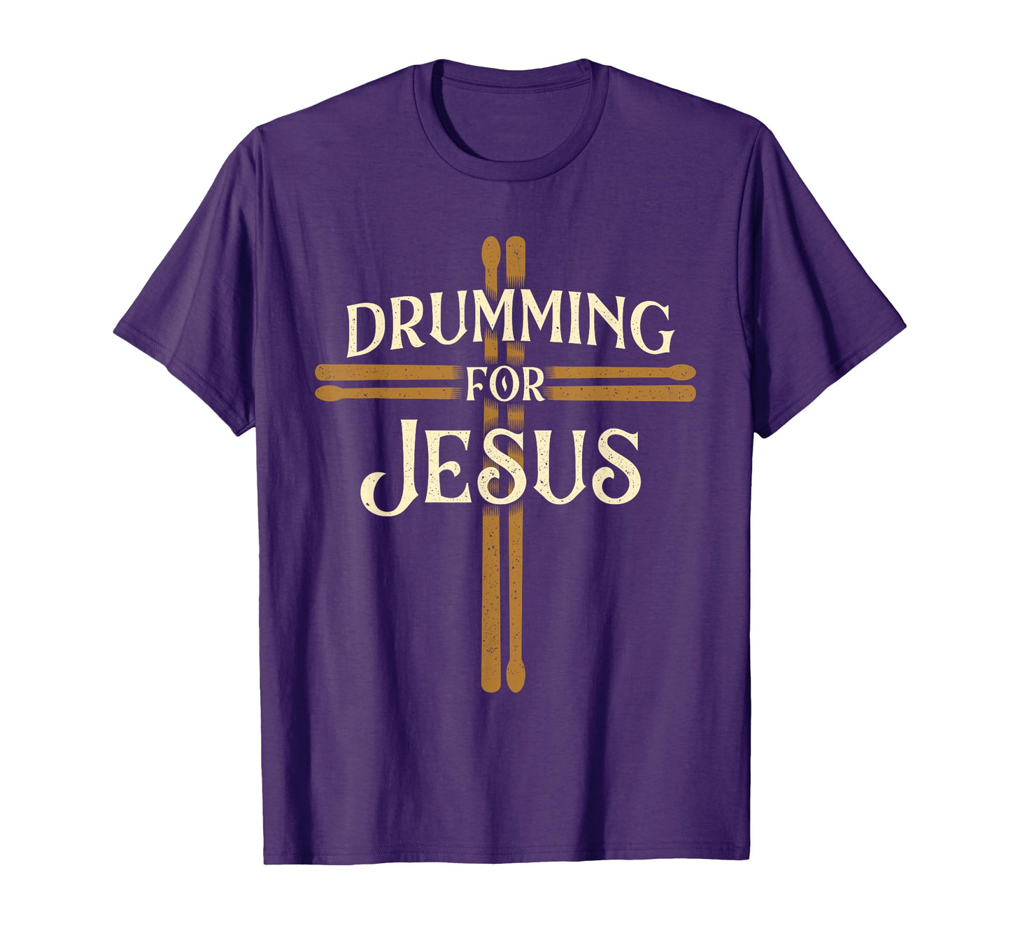 Funny Drumming Shirts - Drumming For Jesus - Christian Drummer Percussionist Drums T-Shirt - Black - Small - Unisex-Adults - Short Sleeve - Classic Fit - Cotton 50%, Polyester 50%