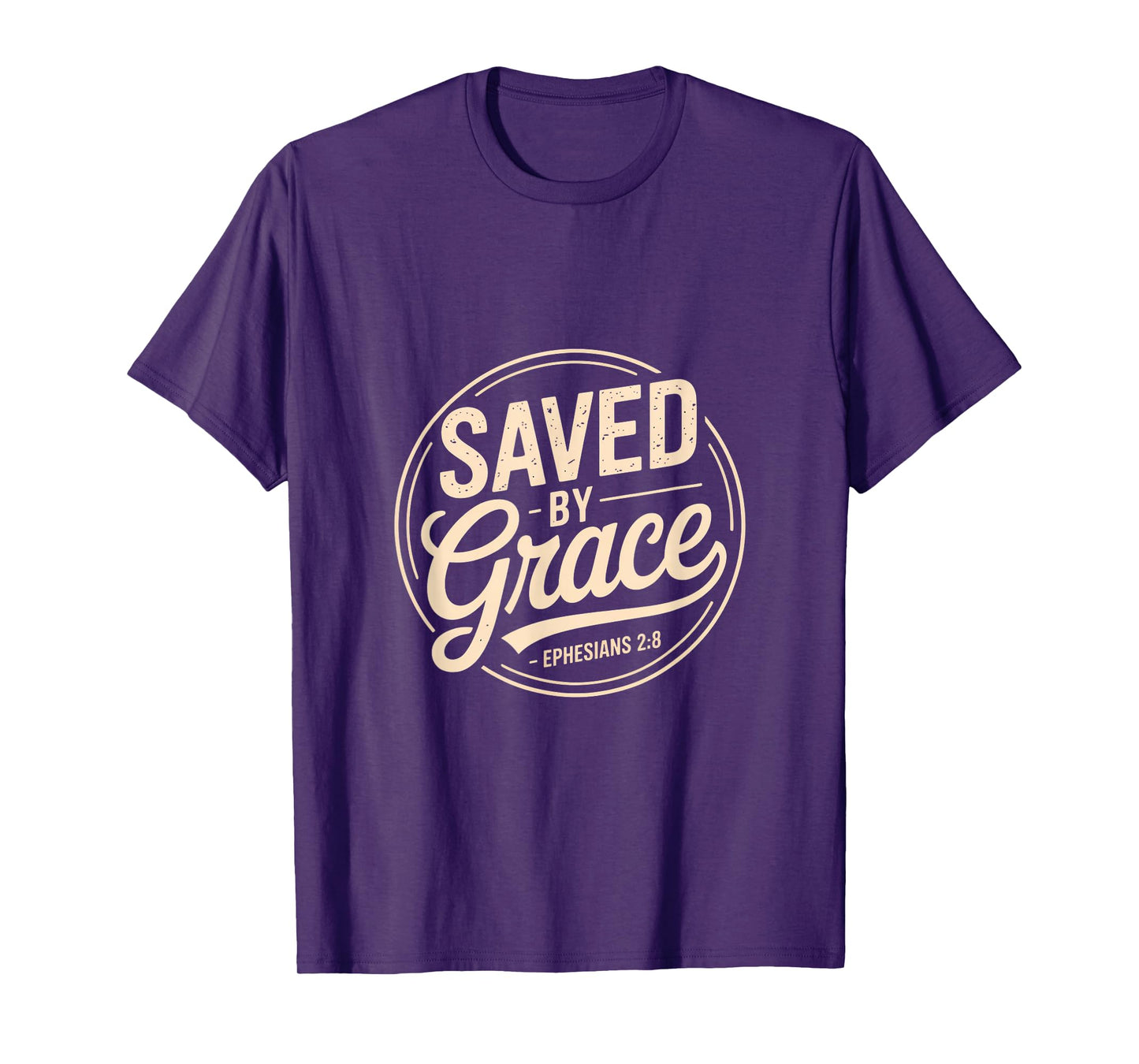 Saved by Grace Ephesians 2 8 Christian Scripture Bible T-Shirt