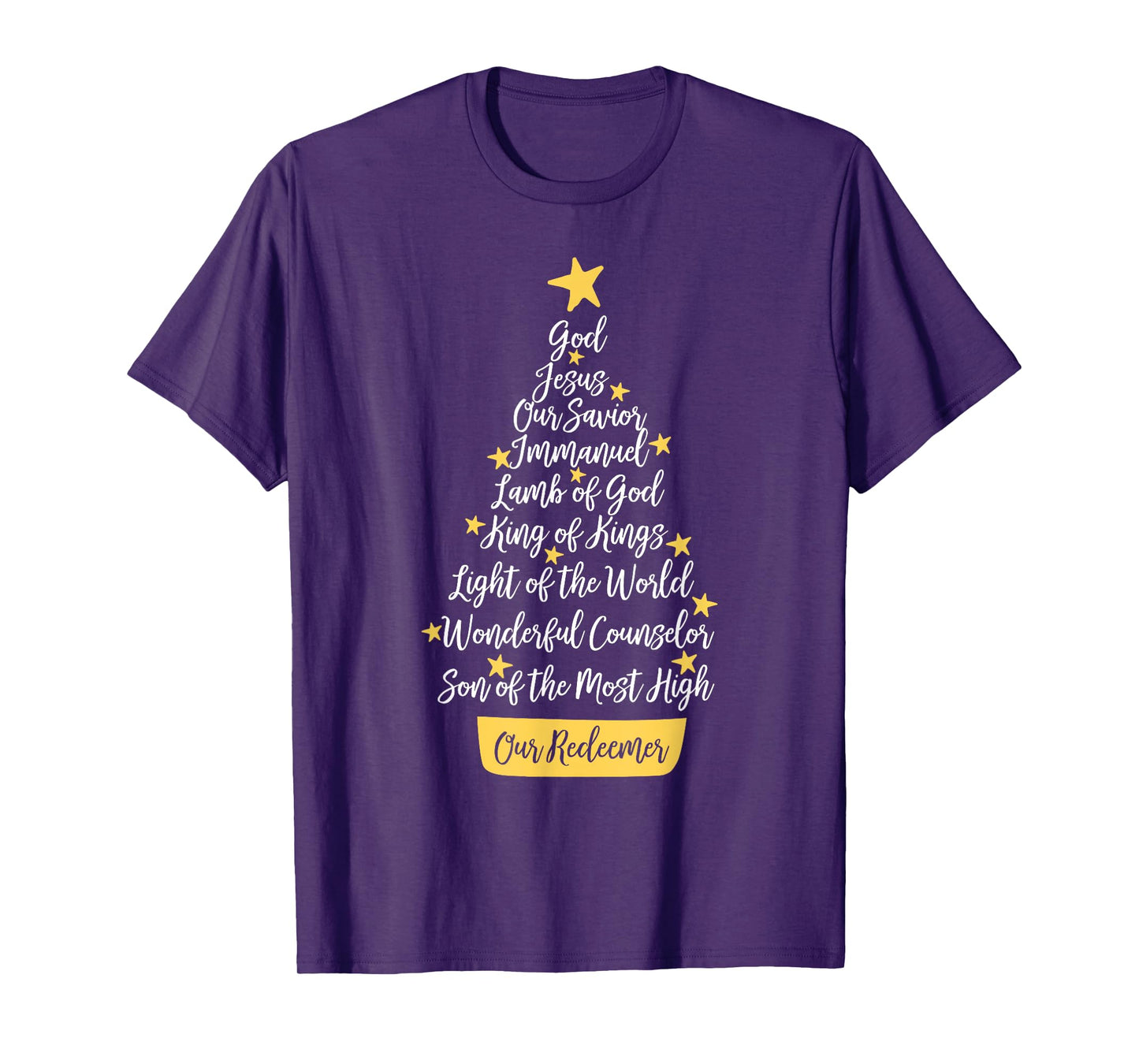 Jesus Christian Our Redeemer Xmas Tree Christmas Holiday T-Shirt