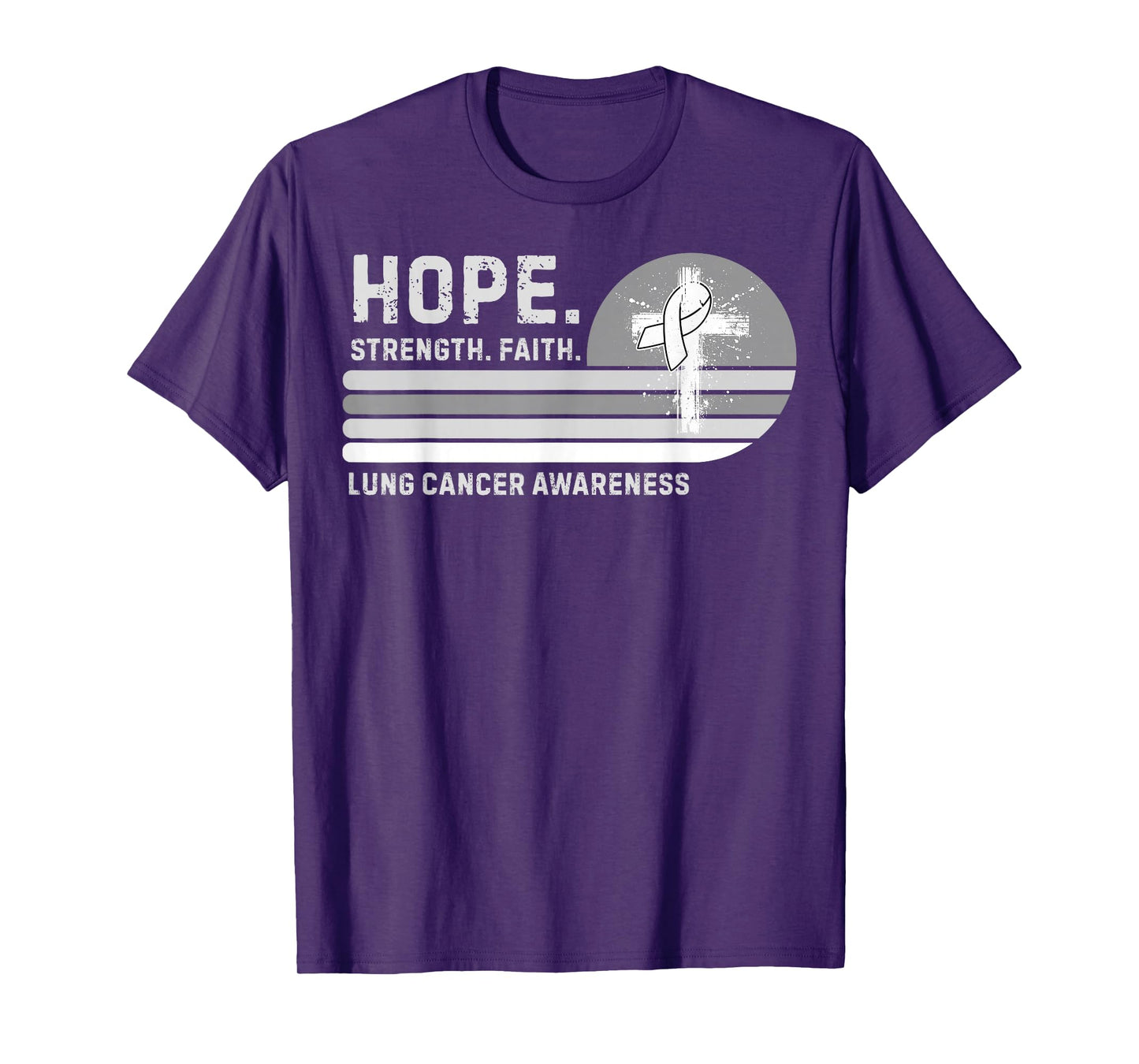 Faith Vintage Lung Cancer Awareness T-Shirt