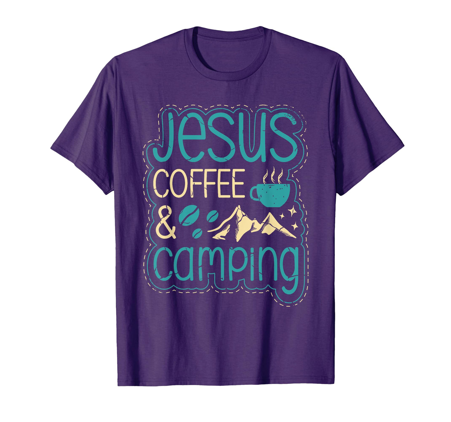 Jesus coffee and camping for a Camper funny Camping T-Shirt