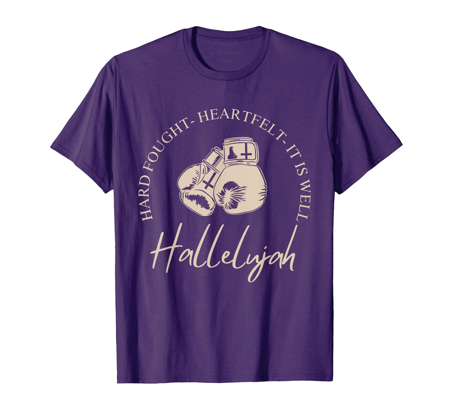 Hard Fought Hallelujah Bible Verse Christian Jesus T-Shirt