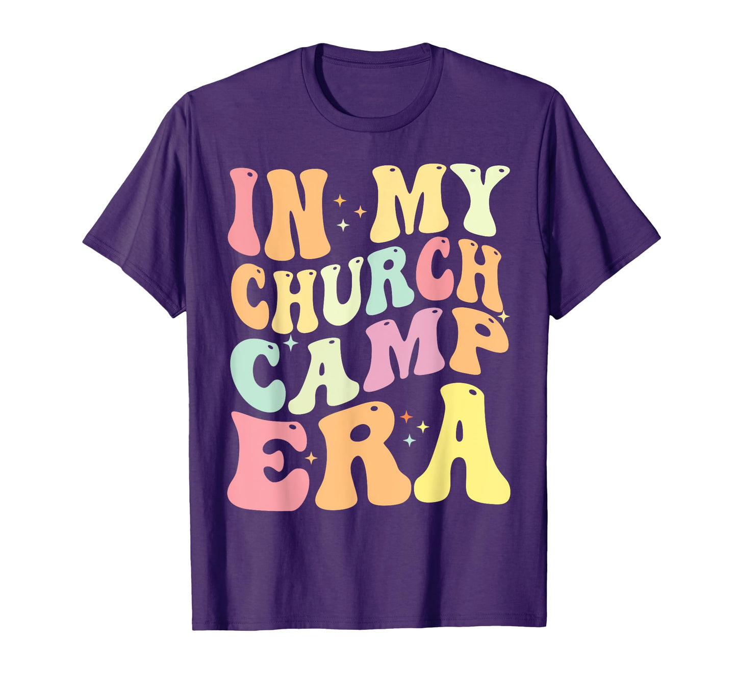 In My Church Camp Era Funny Groovy Summer Camping T-Shirt