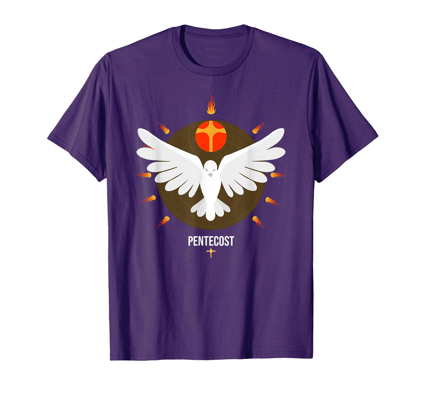 Pentecost Doves Tongues of Fire Flame Acts Whitsun Christian T-Shirt