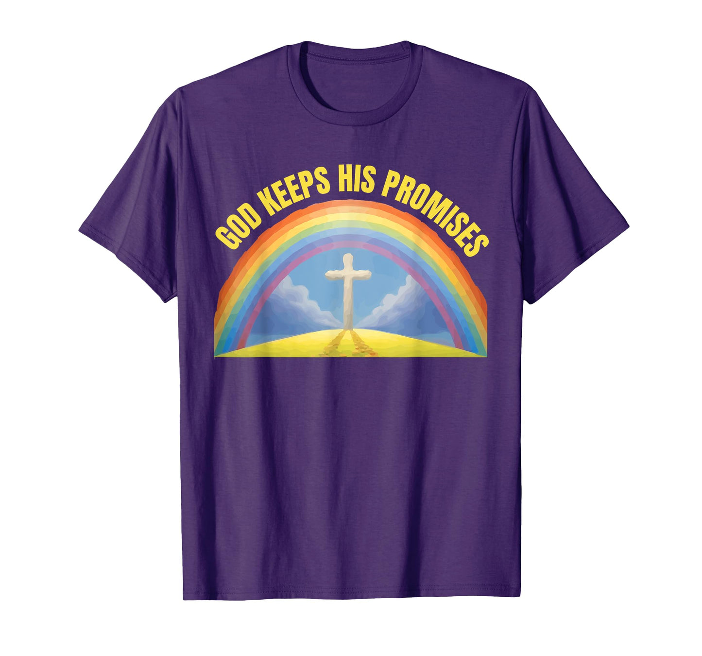 Christian Religious Faith Rainbow God Keeps His Promises T-Shirt