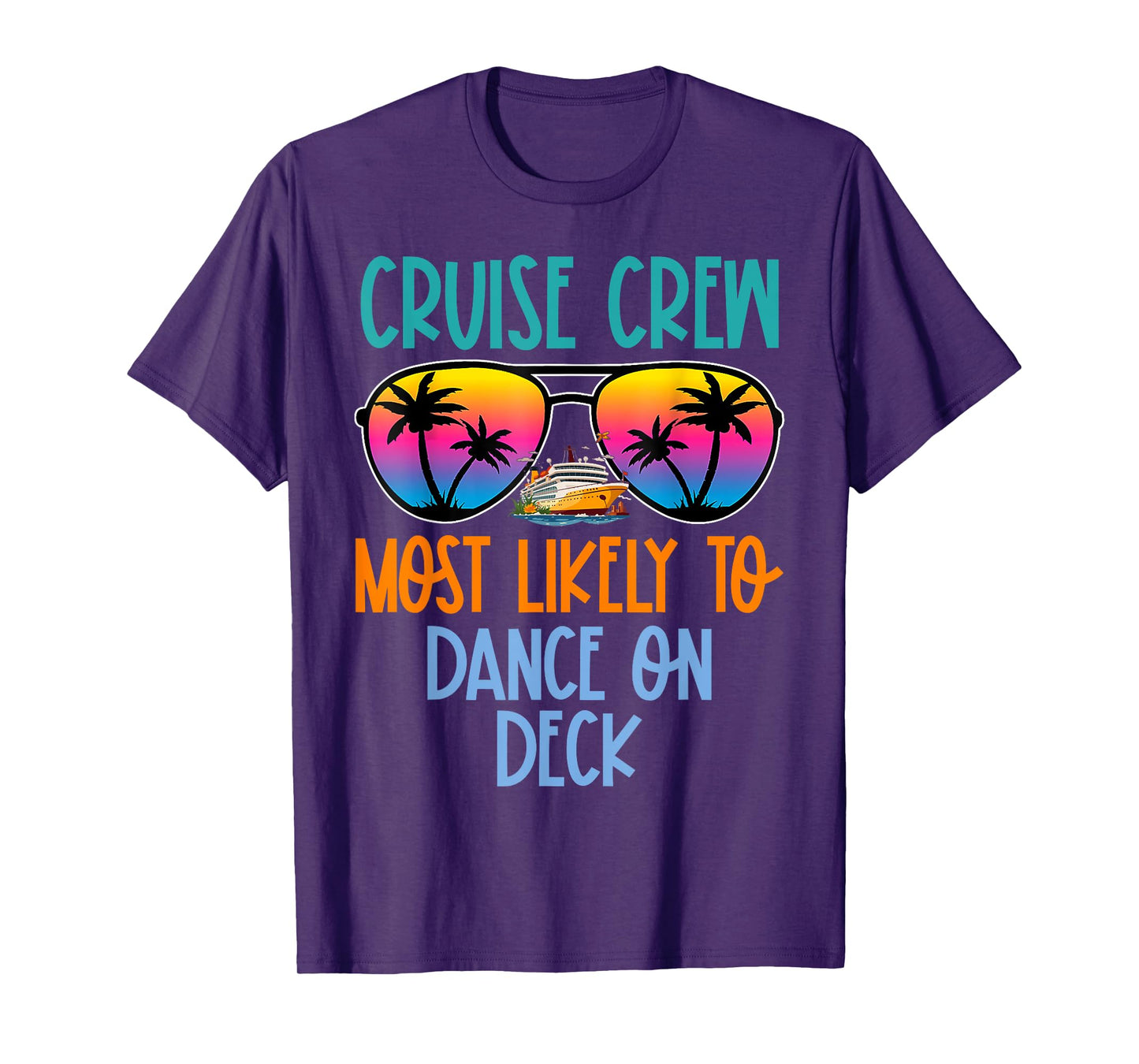 Cruise Crew Most Likely to Dance On Deck Retro T-Shirt