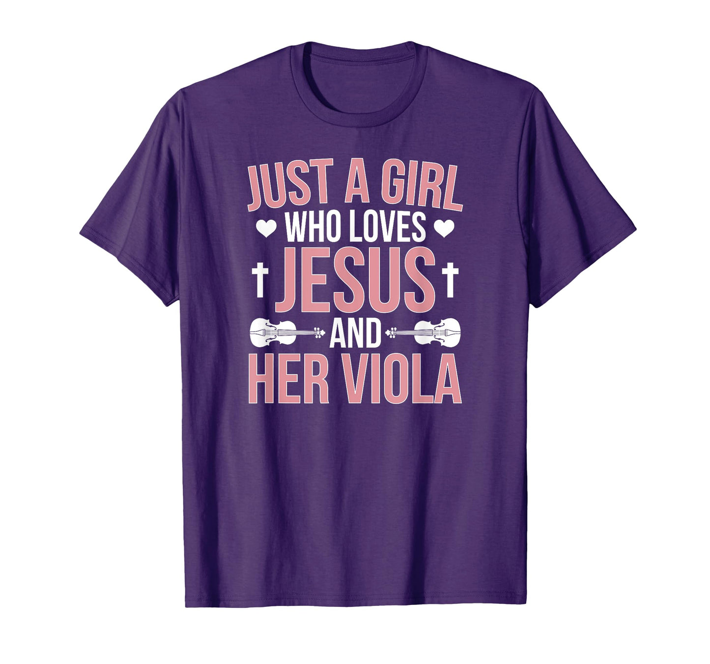 Girl Loves Jesus And Viola Player Violist Viola Lover T-Shirt