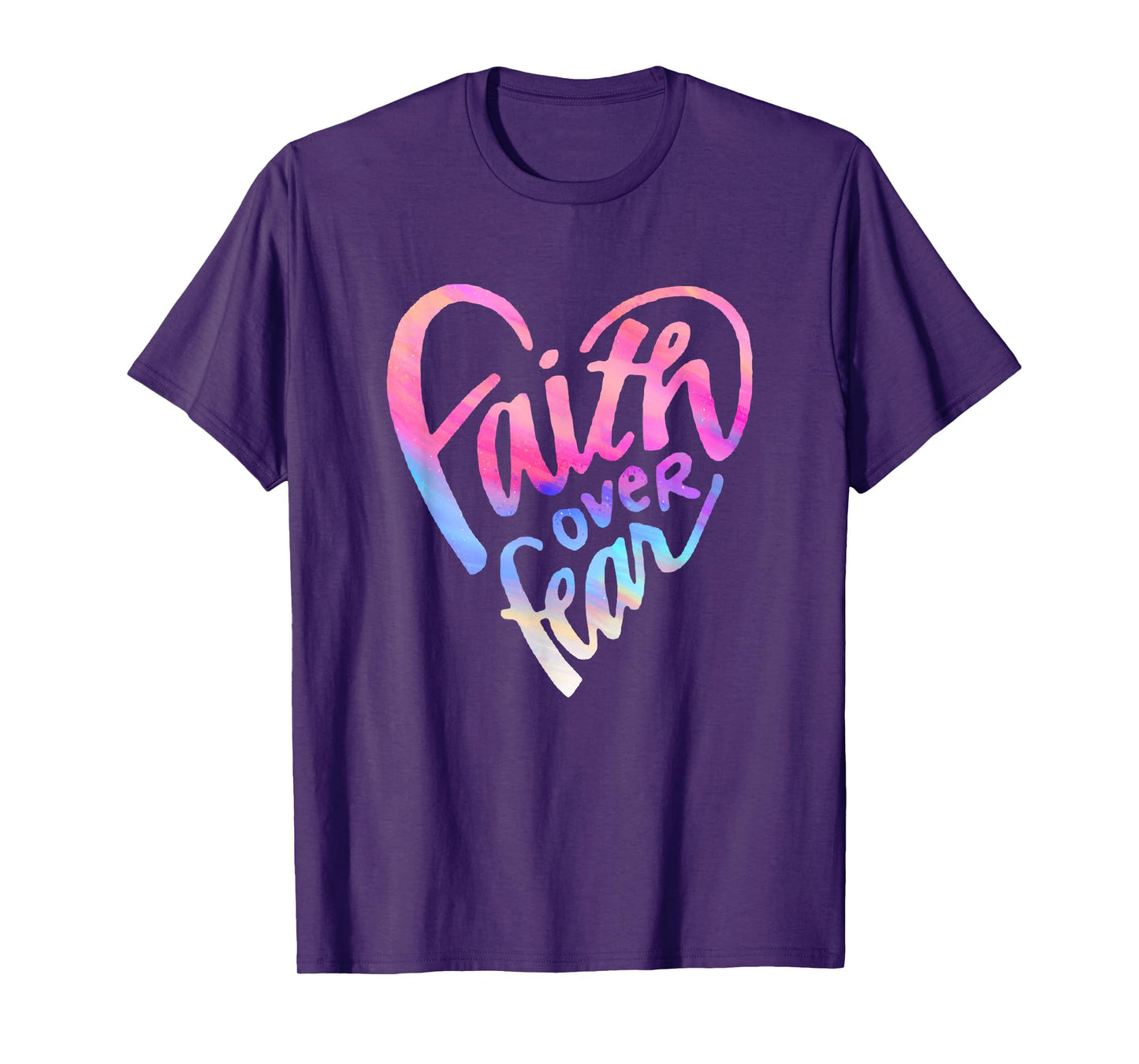 Faith Over Fear Jesus Christian Religious Believer Worshiper T-Shirt