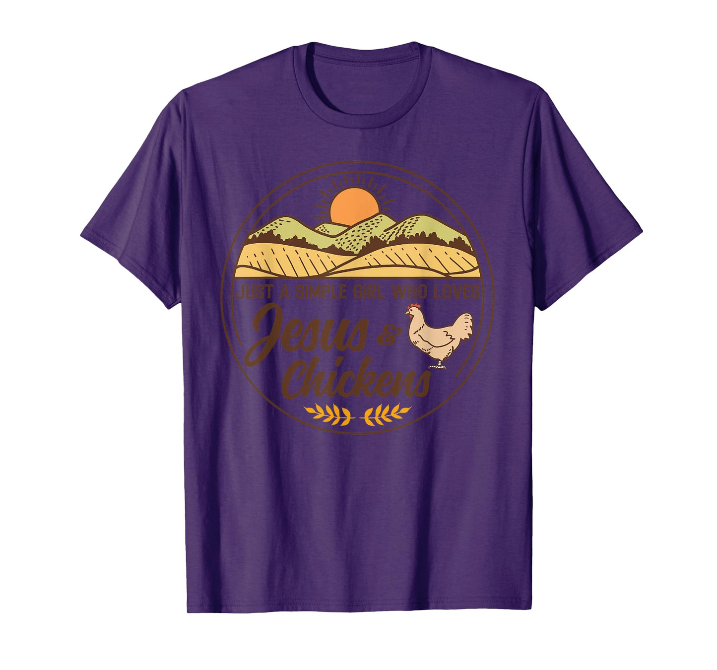 Just A Simple Girl Who Loved Jesus And Chickens Christian T-Shirt