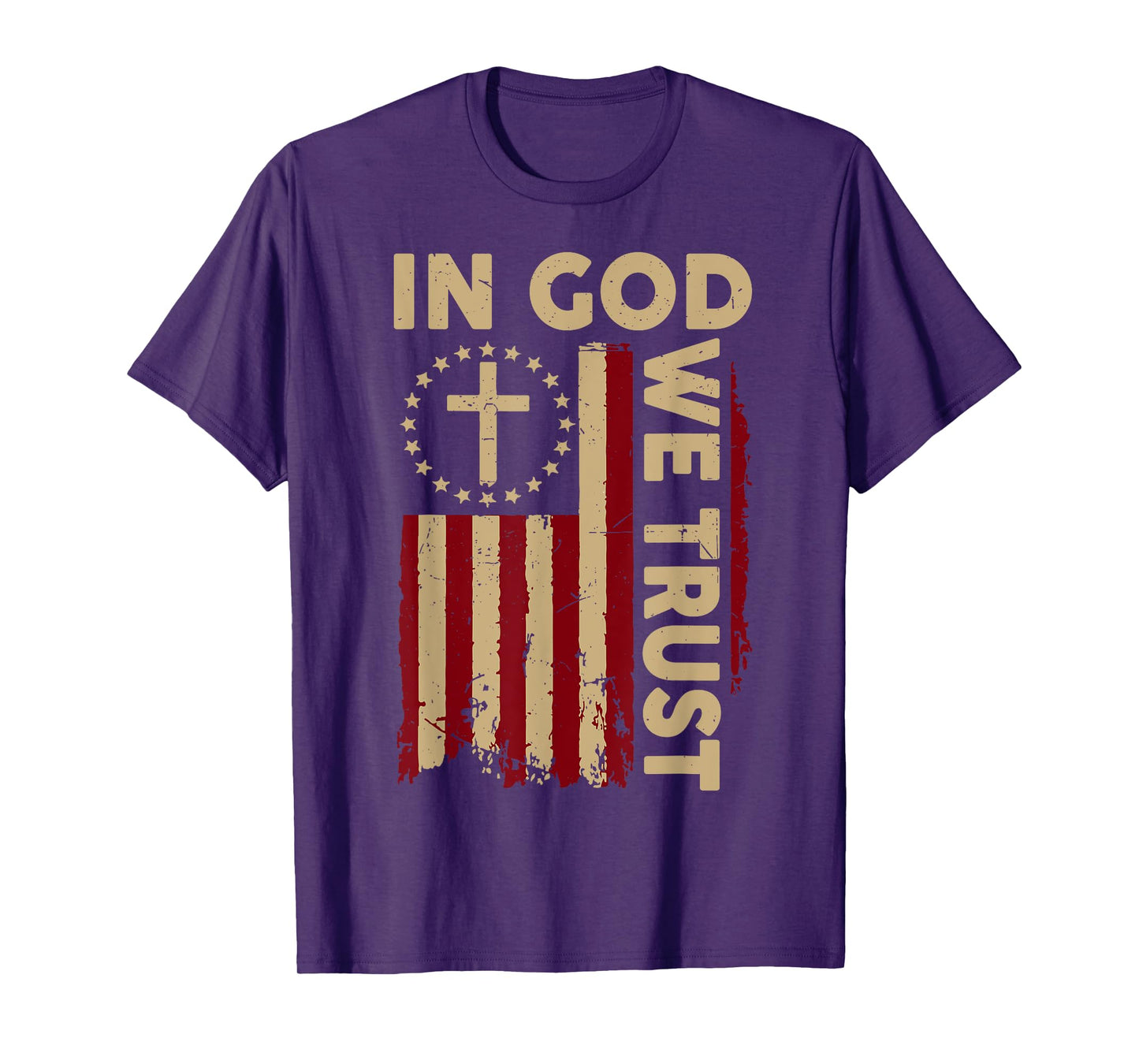 Men In God We Trust 4th July Christian Son Toddler Patriotic T-Shirt