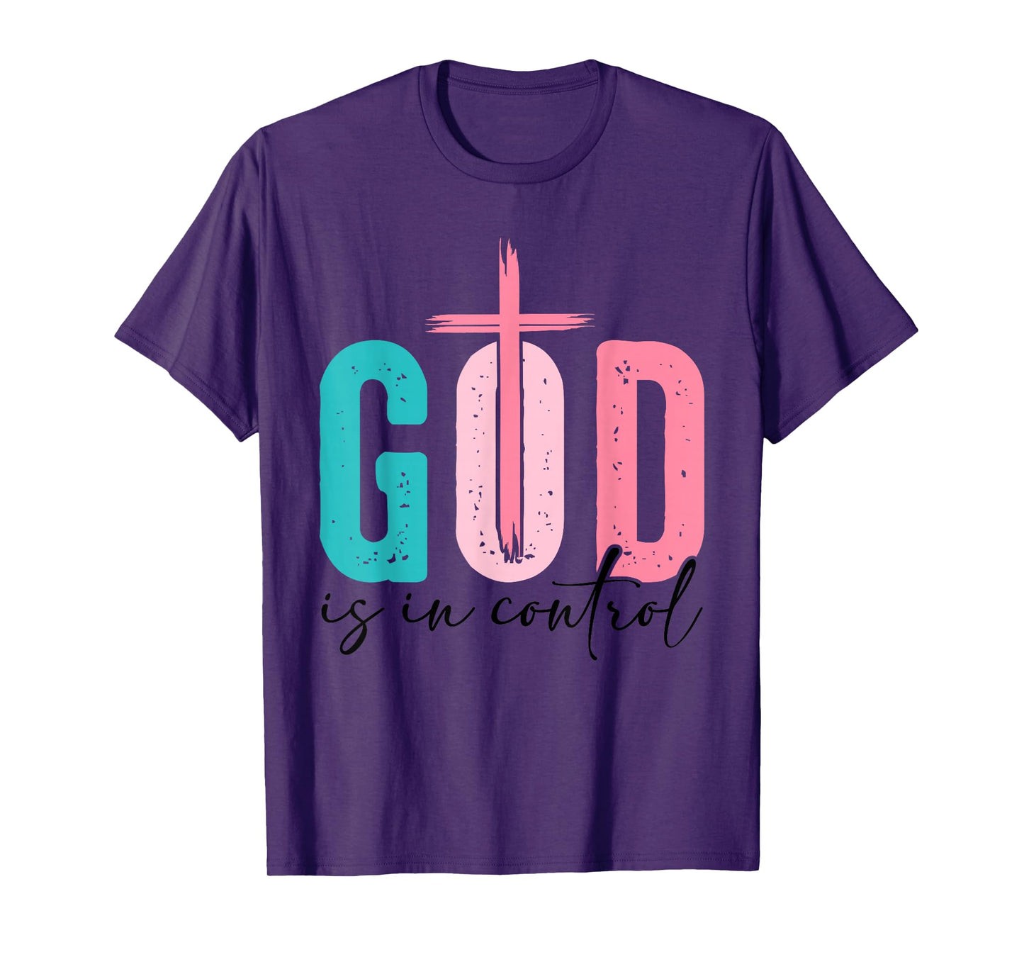 God is in Control Christian Faith - Bible Verse Religious T-Shirt