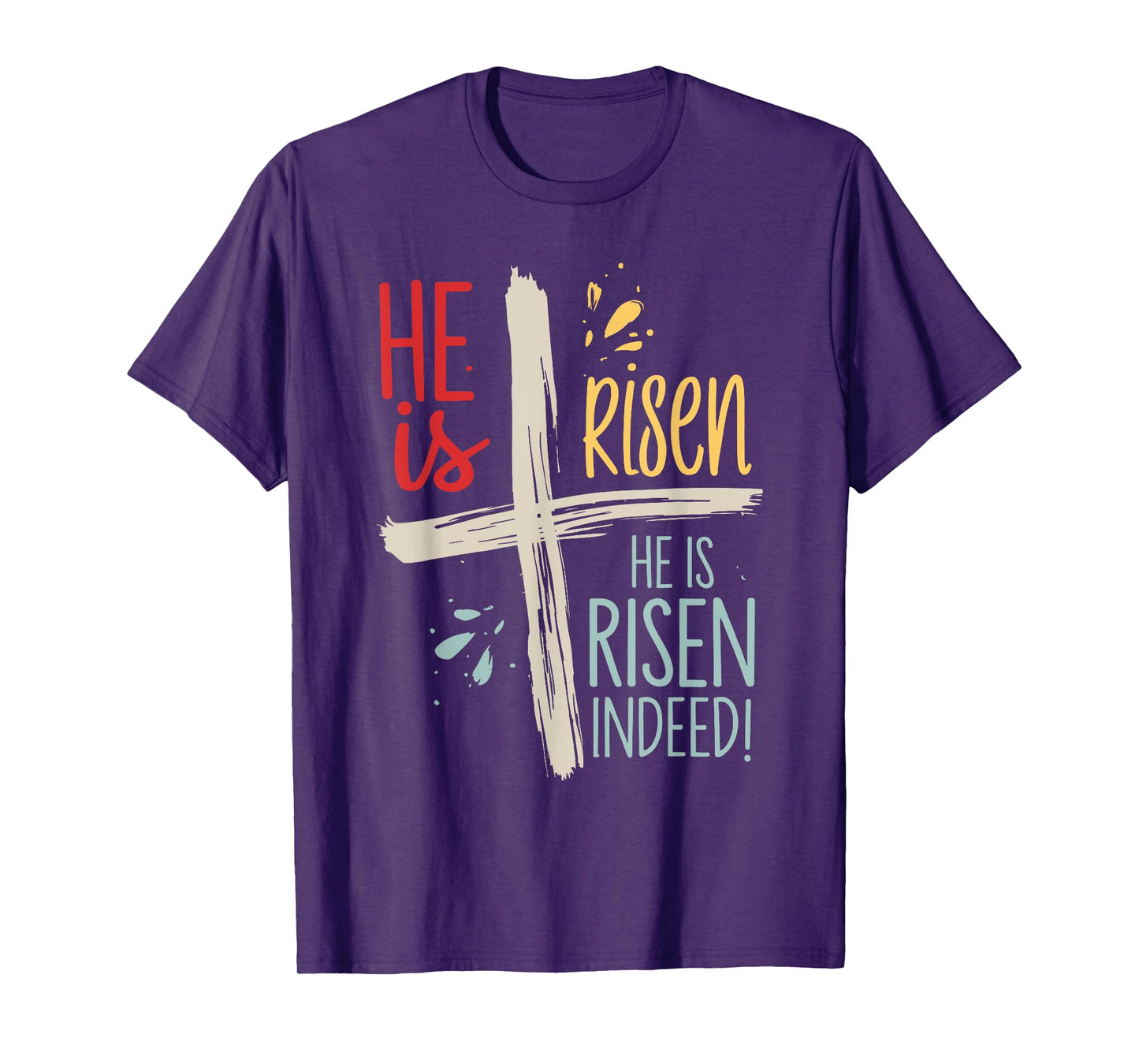Easter Jesus He Is Risen Indeed Religious Christian Women T-Shirt