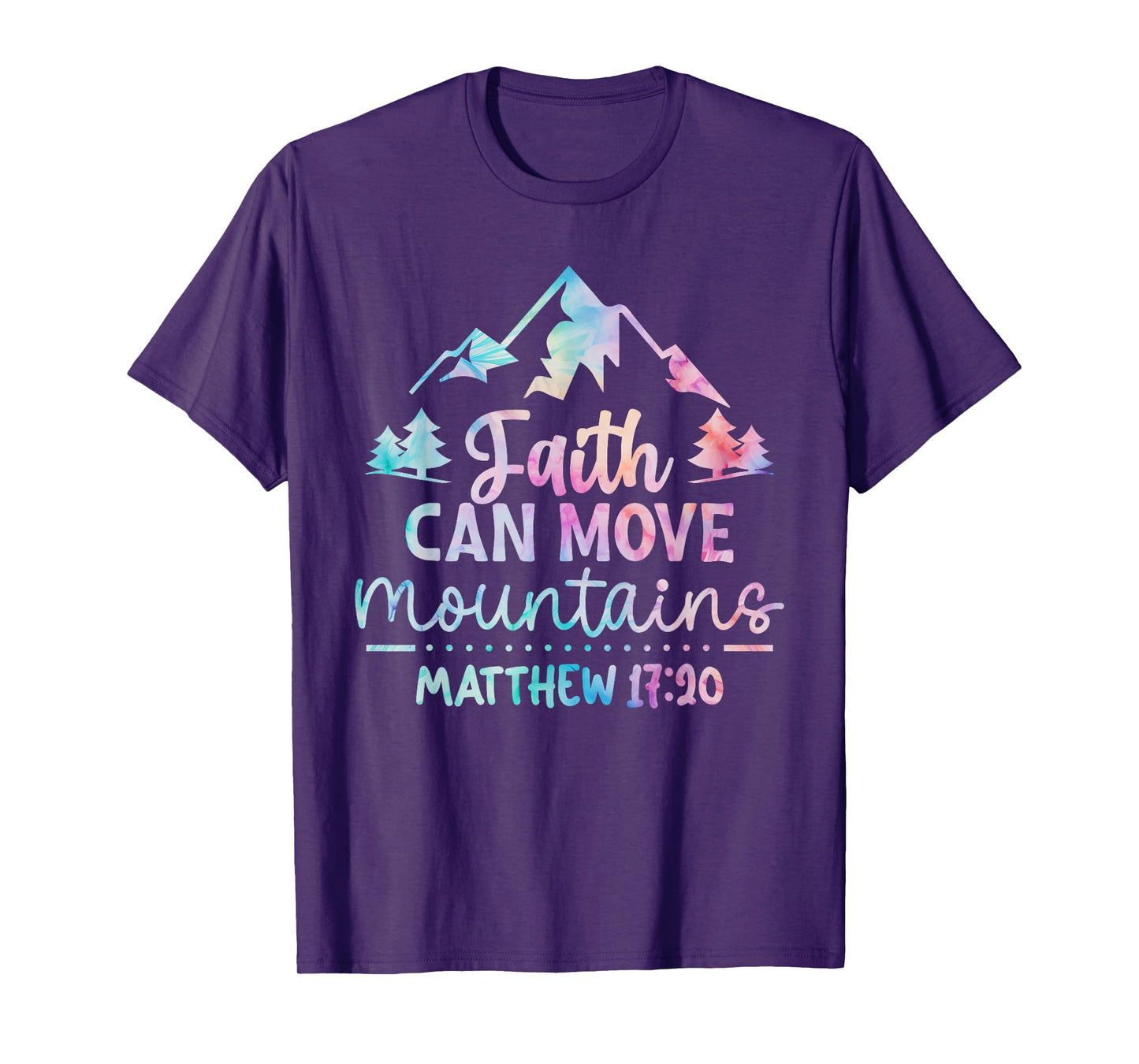 Faith can Move Mountains Jesus Bible Verse Quote Religious T-Shirt