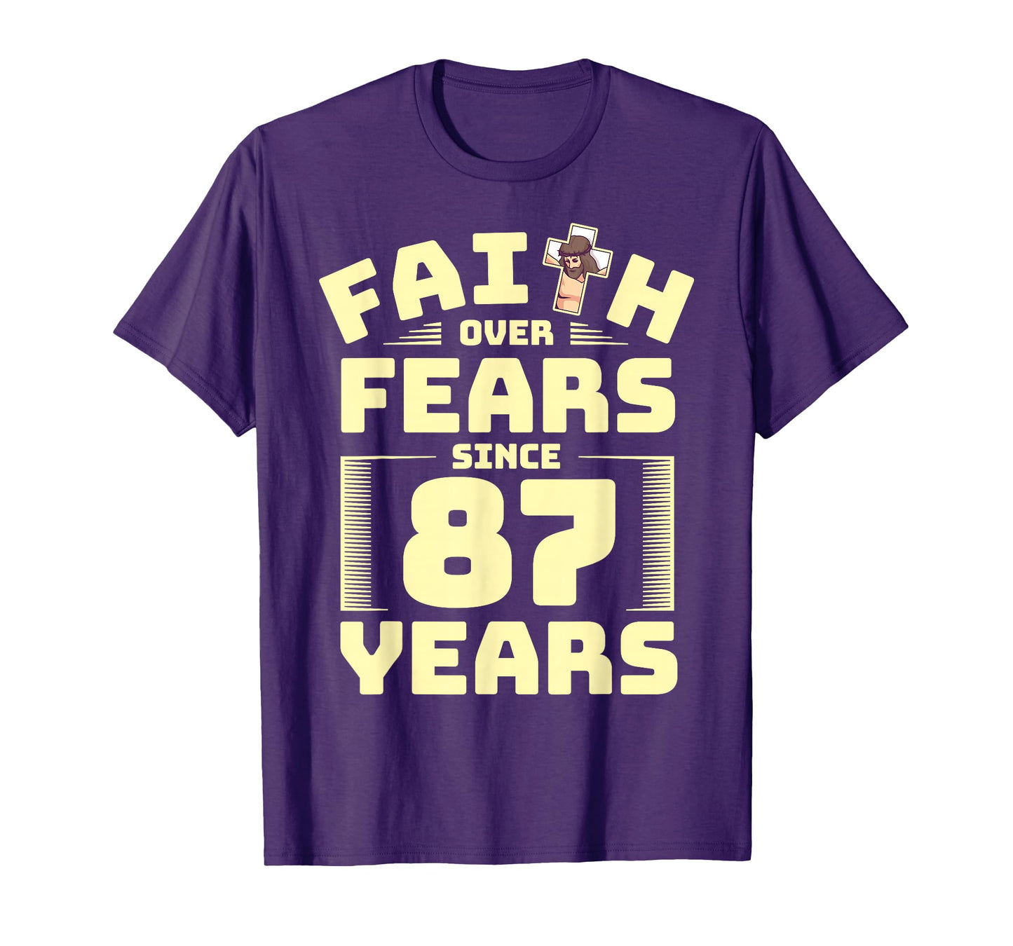 87th Birthday Faith God Jesus Religion Believer T-Shirt