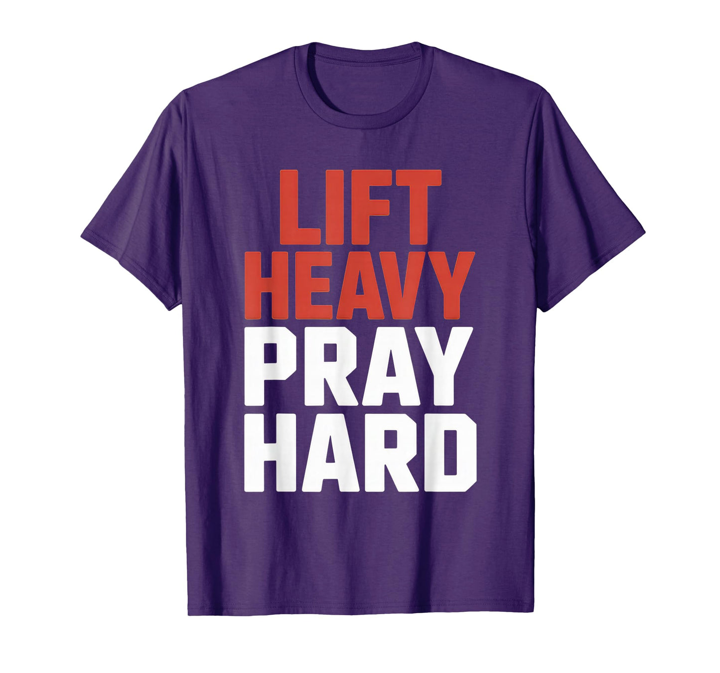 Lift Heavy Pray Hard Tshirt Gym Christian Gift Jesus Faith T-Shirt
