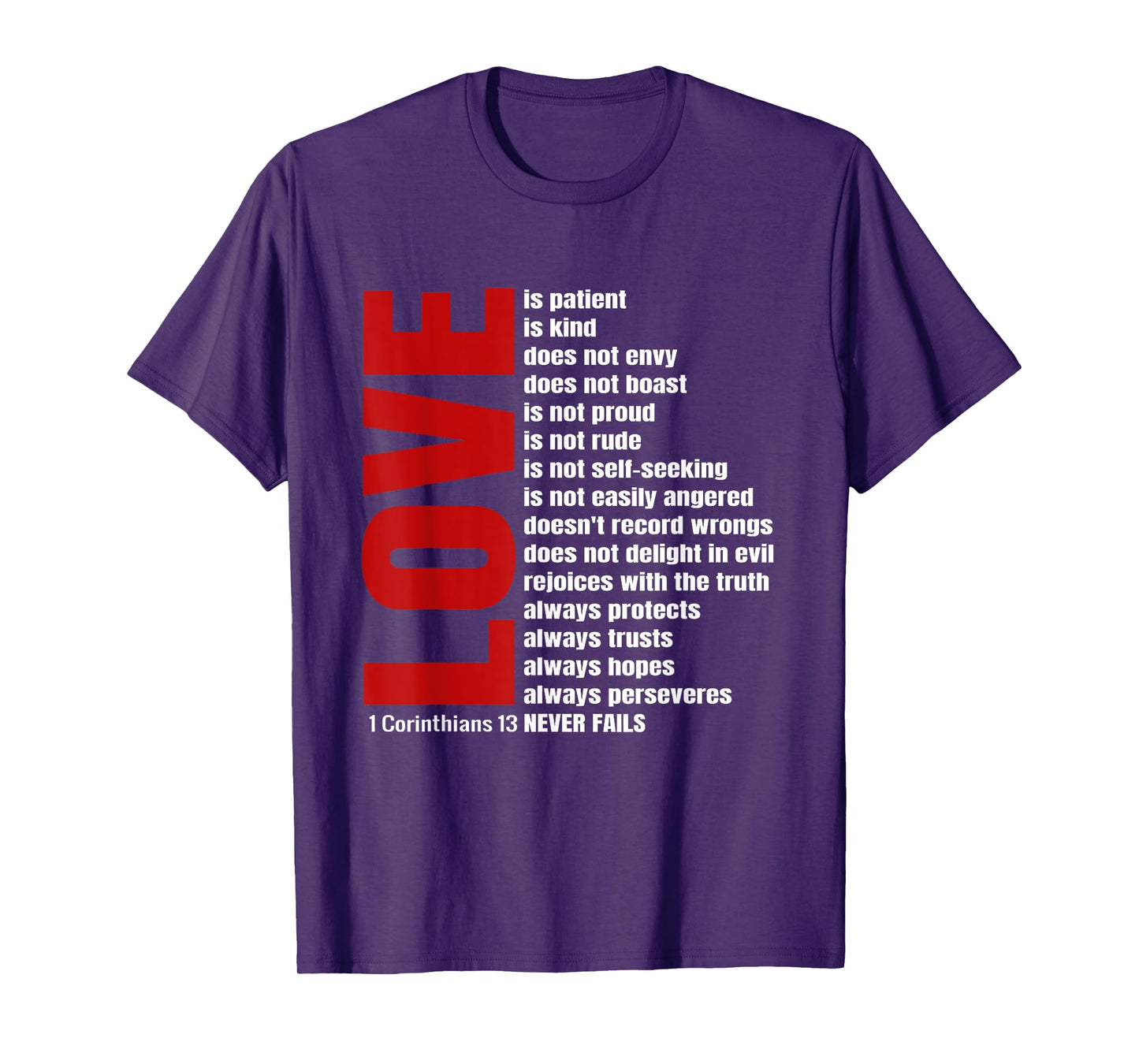 Love Is Patient 1 Corinthians 13 Bible Verse T Shirt T-Shirt