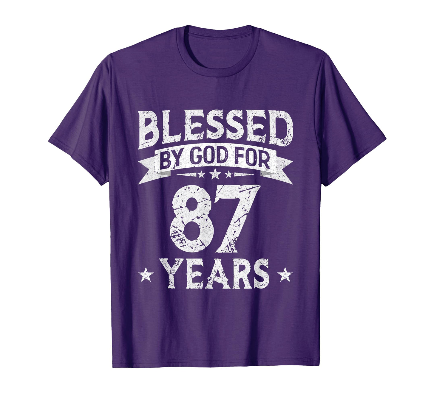 Blessed By God For 87 Years Old 87th Birthday Gifts For Men T-Shirt