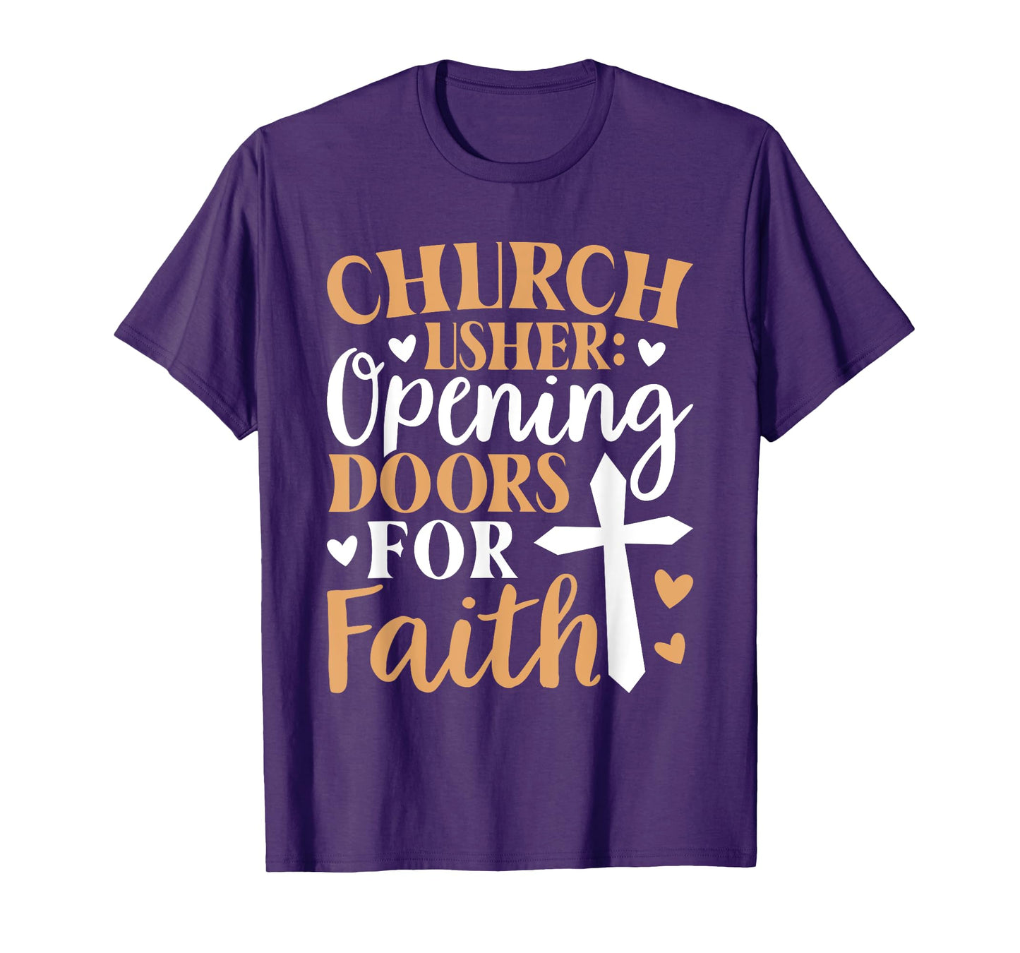 Church Usher Opening Doors For Faith Cross Catholicism T-Shirt