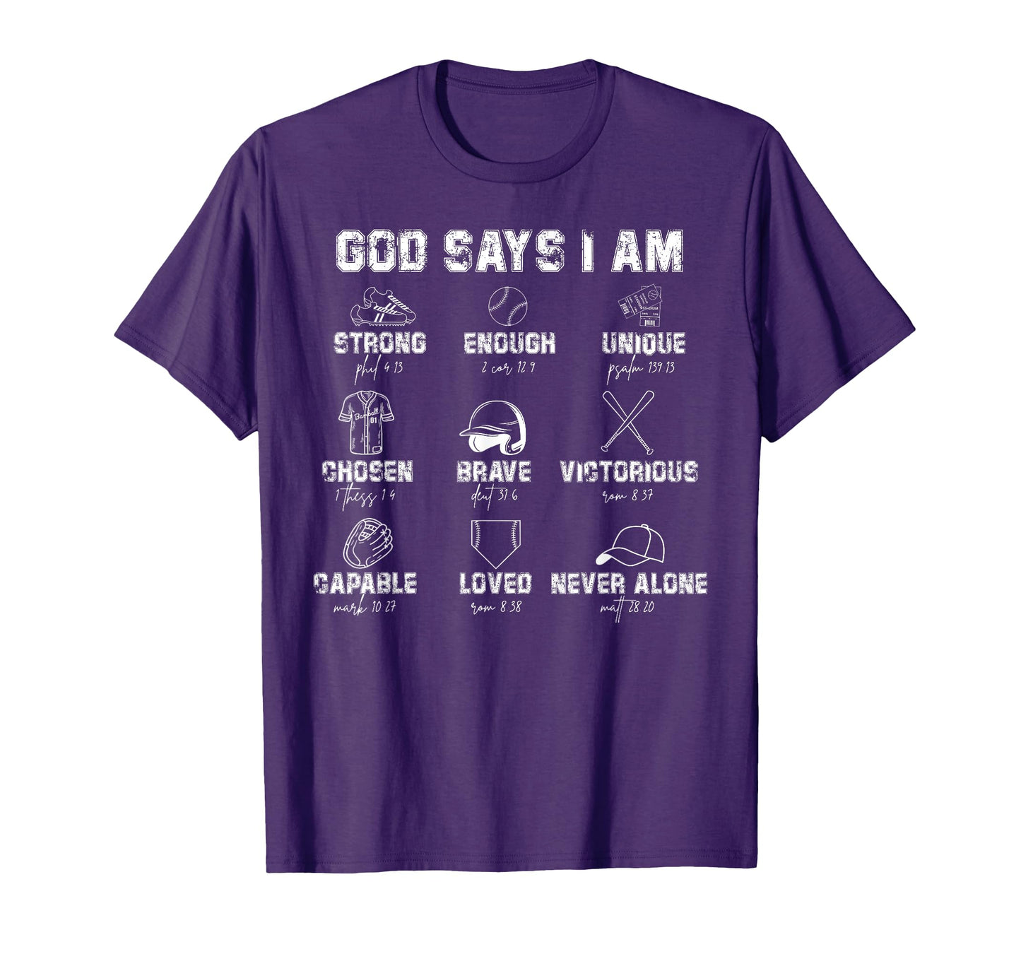 God Say I Am Baseball Christian Jesus Bible Verse Religious T-Shirt