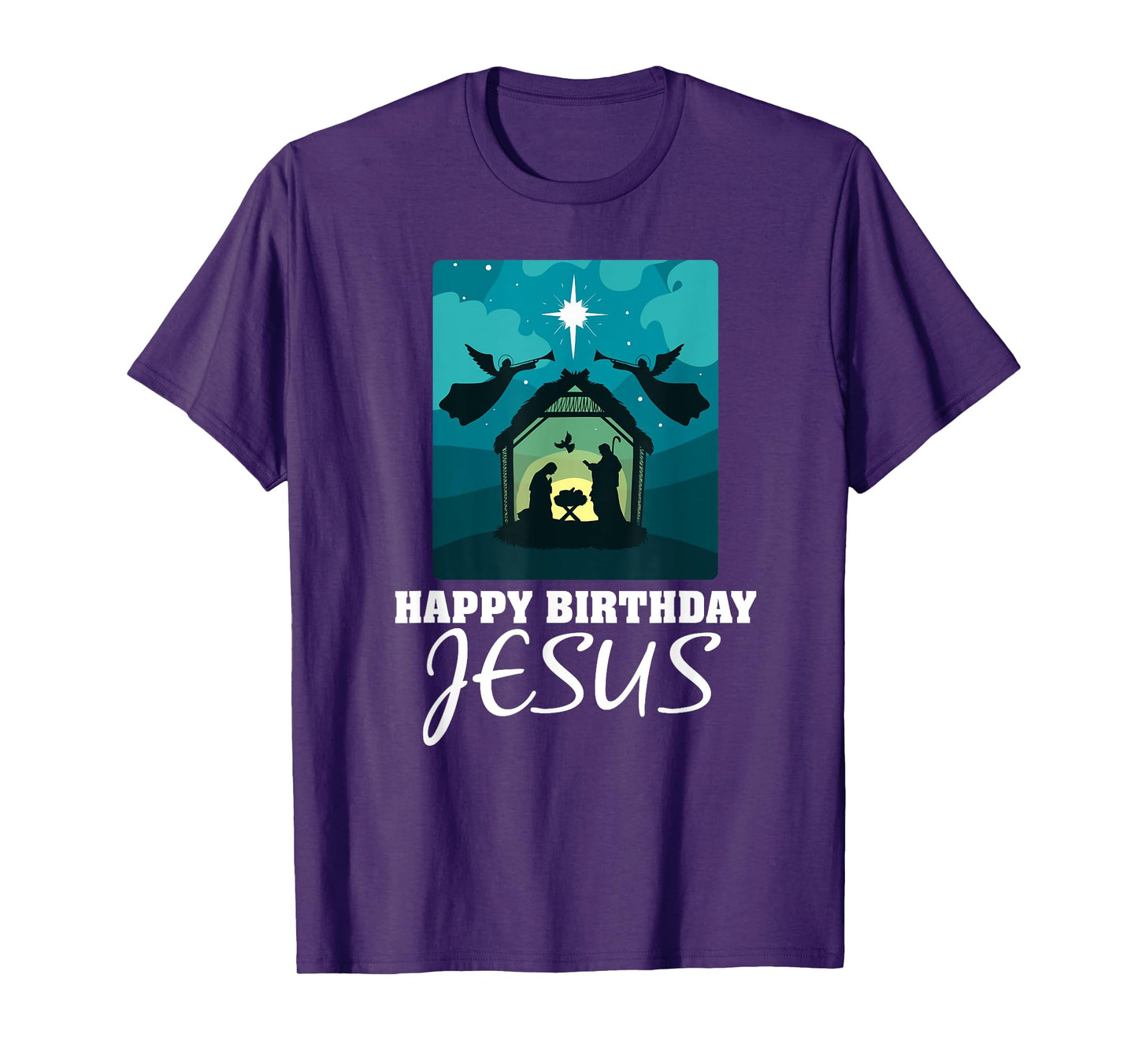 Happy Birthday Jesus - Christmas Advent Nativity Scene North T-Shirt