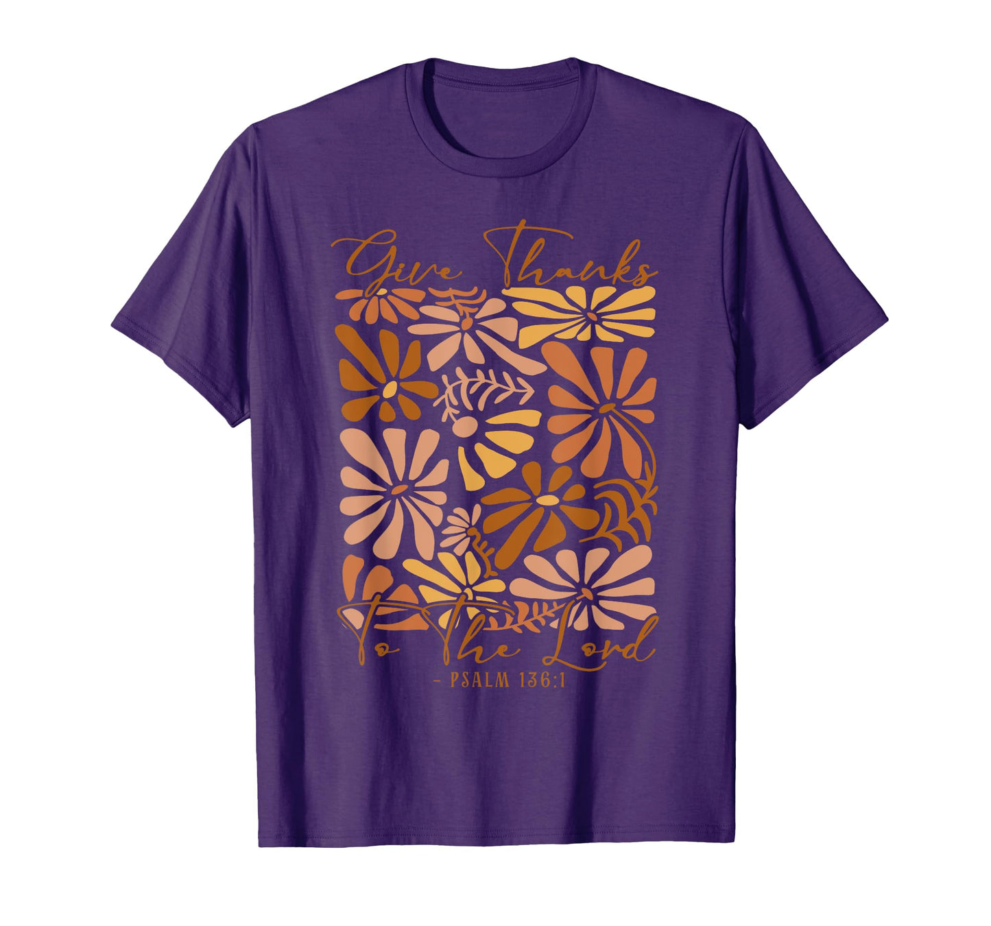 Give-Thanks to The Lords Thanksgiving Bible Verse Christian T-Shirt