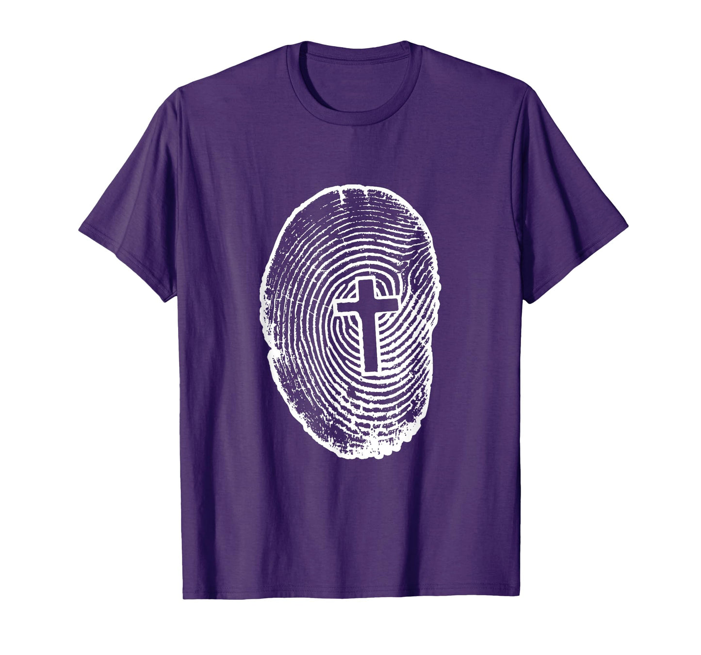 Christian Religion Fingerprint Cross T-Shirt