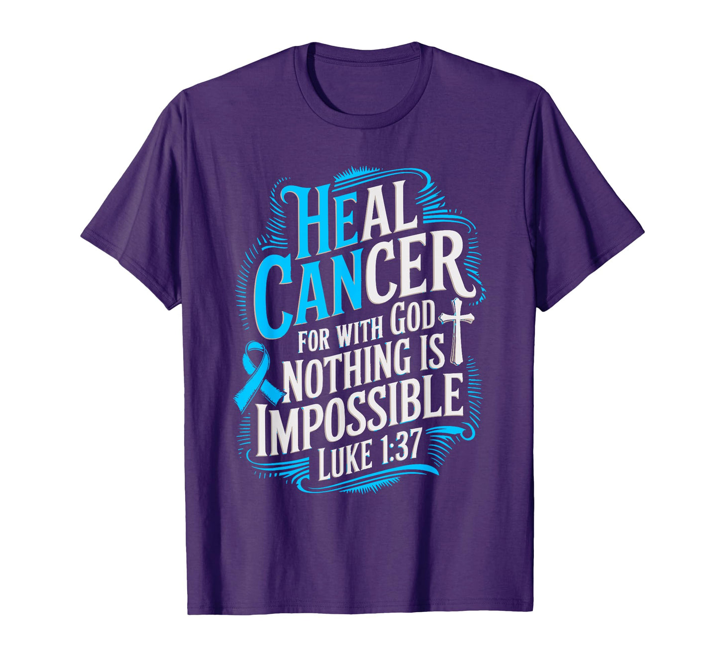 Heal Cancer Survivor Prostate Cancer Awareness T-Shirt