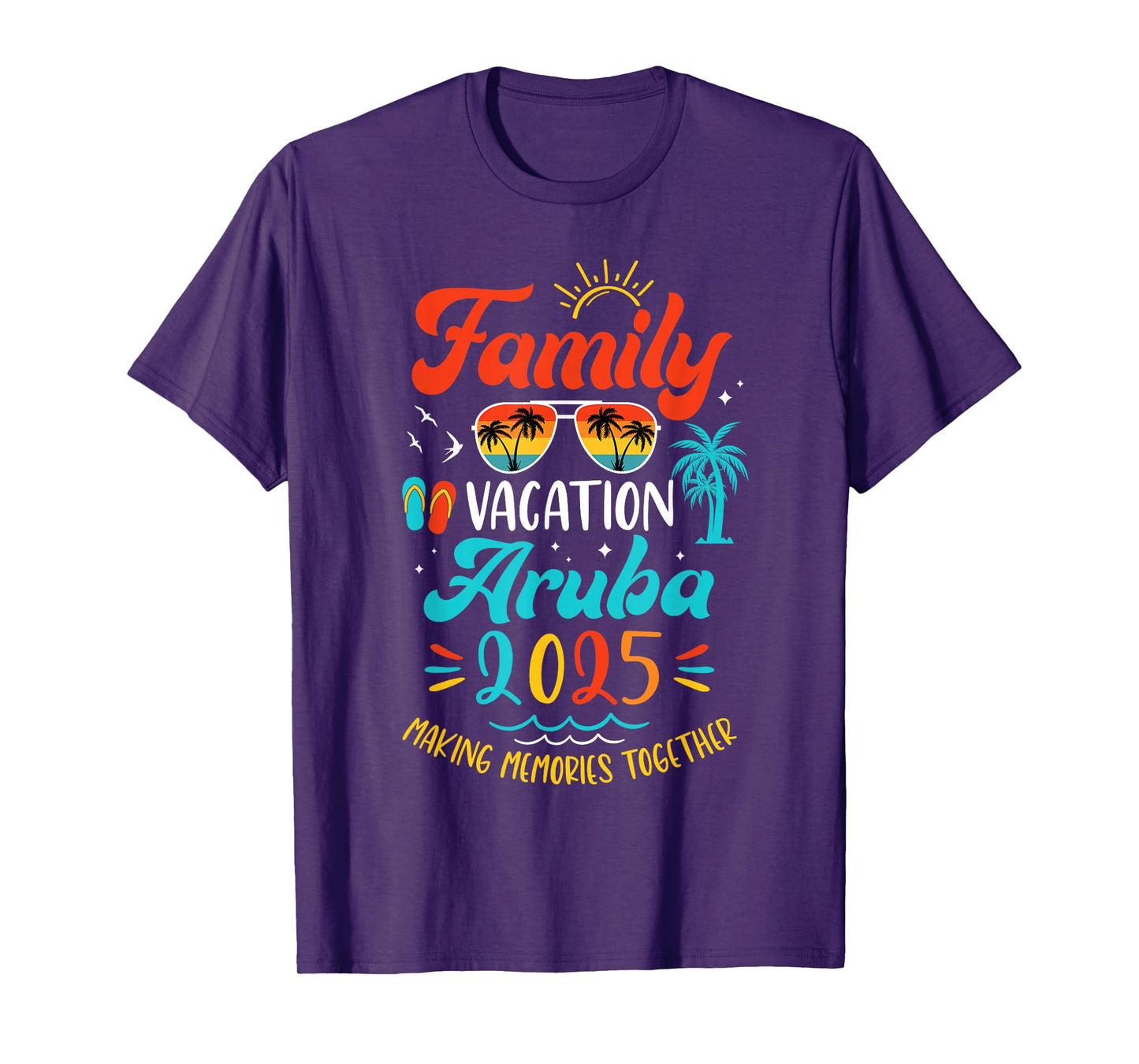 Family Vacation 2025 Aruba Matching Summer Vacation T-Shirt