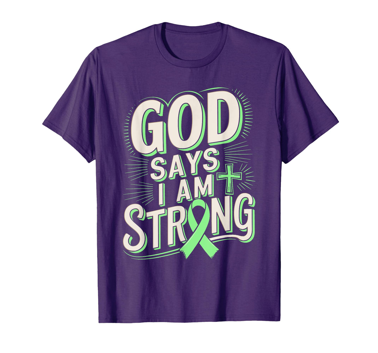 God Says I'm Strong Survivor Non-Hodgkin Lymphoma Awareness T-Shirt
