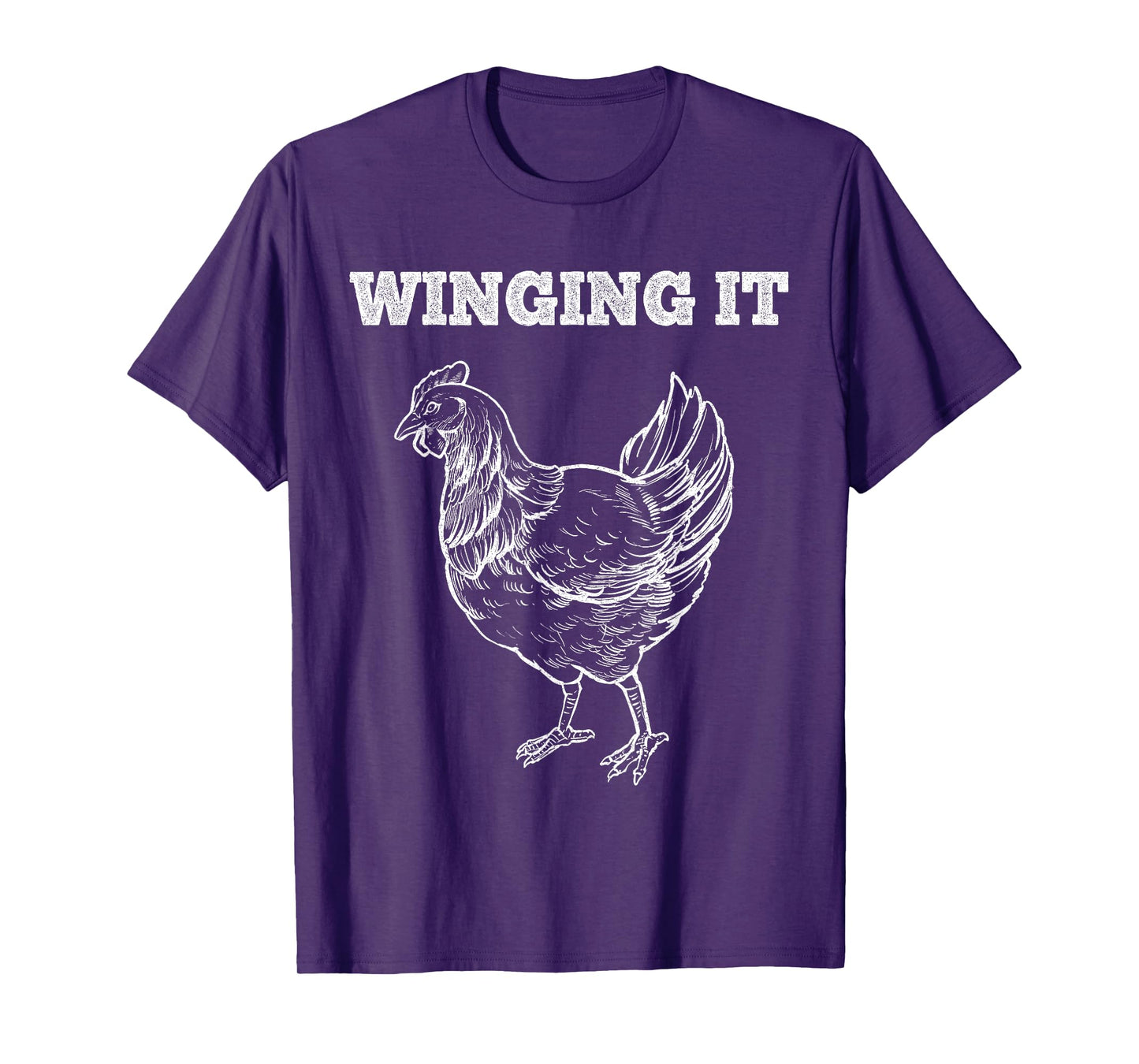 Winging It Funny Chicken Wings Lovers Quote T-Shirt