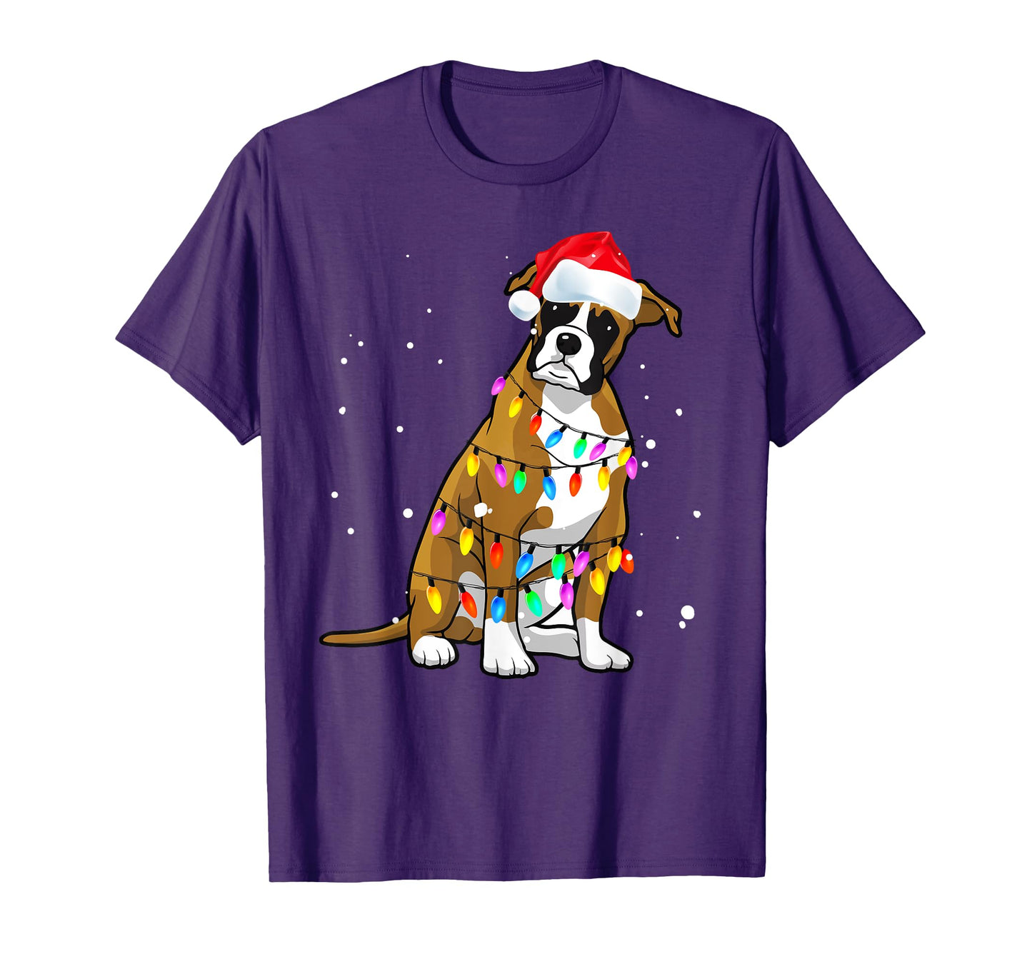 Boxer Christmas T-Shirt Boxer Dog Christmas Shirt Gift Men Women Kids T-Shirt