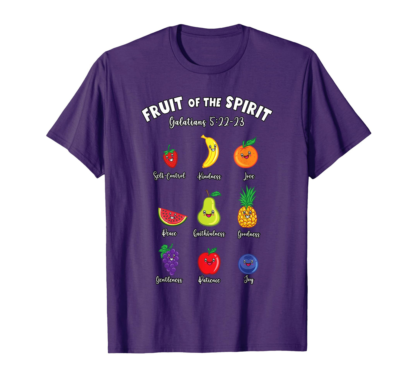 Fruits of the Spirit Galatians Christian Bible Jesus Faith T-Shirt