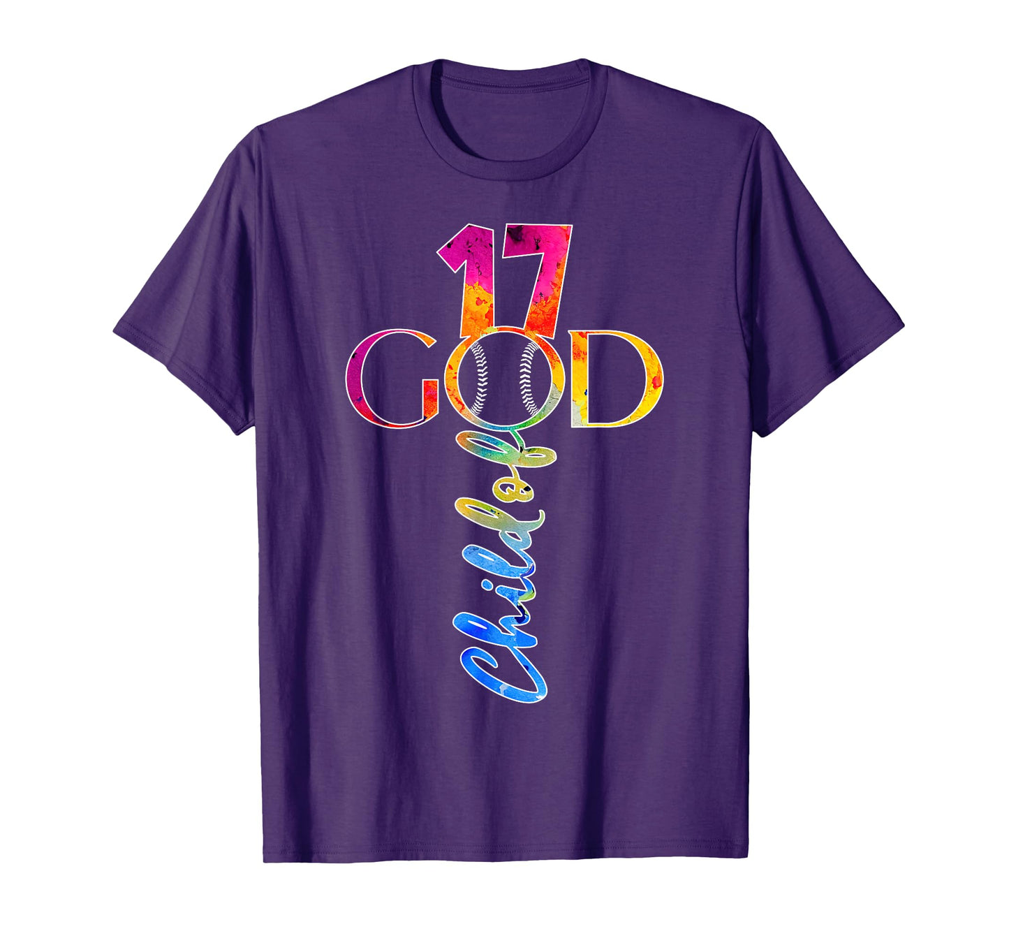JESUS 17 YEARS CHILD OF GOD BASEBALL 17TH BIRTHDAY T-Shirt
