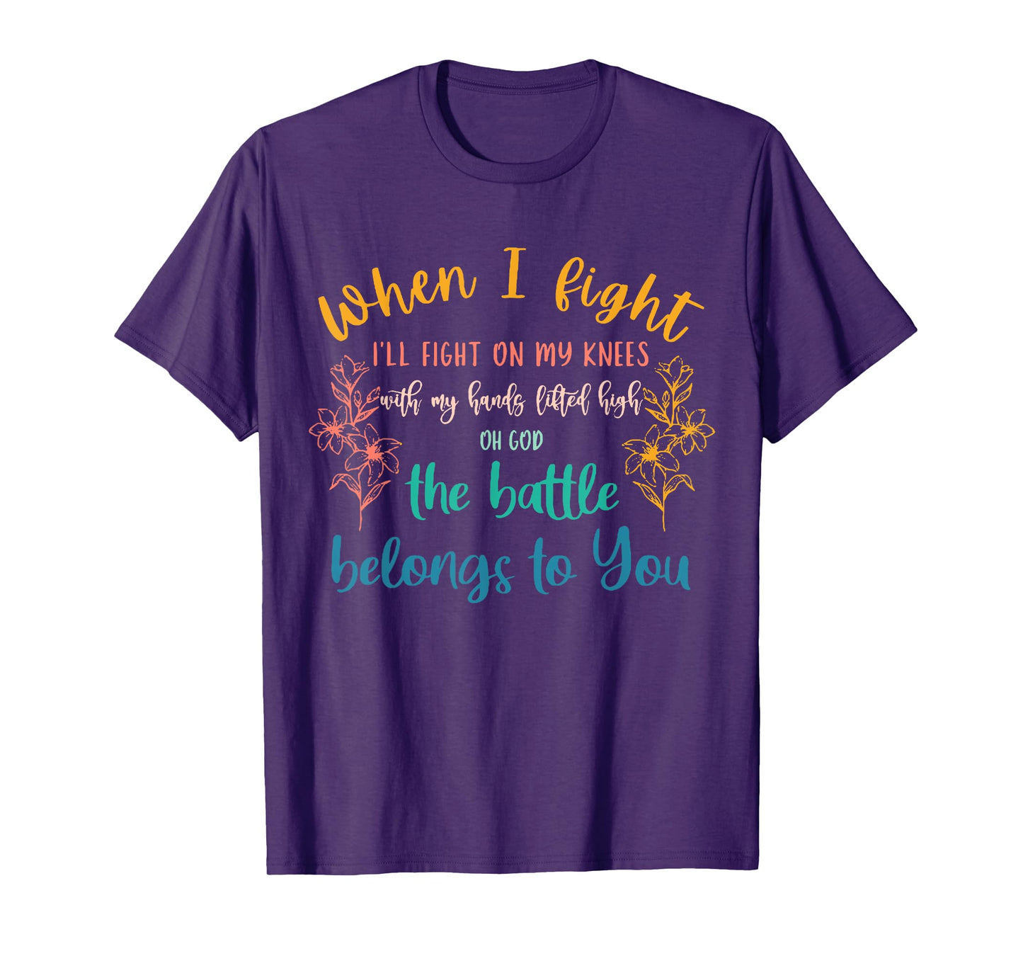 Retro Battle Belongs To The Lord Christian,Inspirational Tee T-Shirt