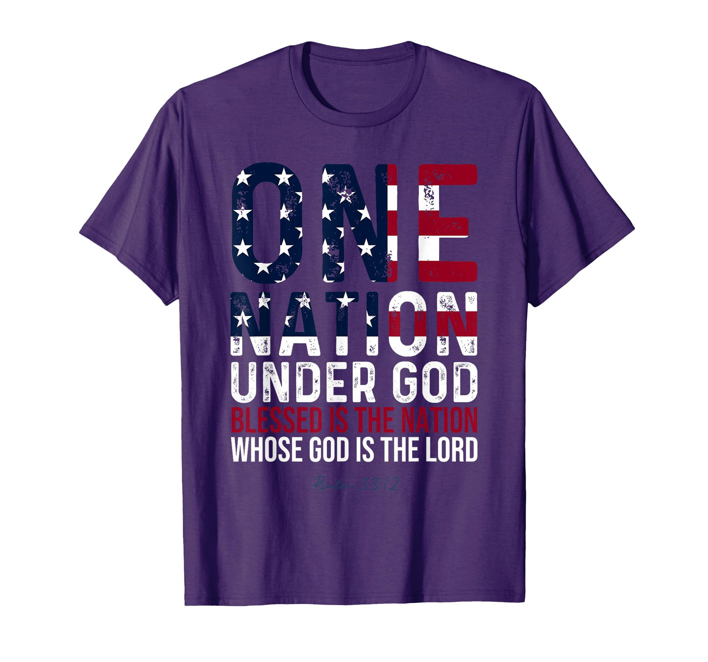 One Nation Under God Blessed Is The Nation Whose God T-Shirt