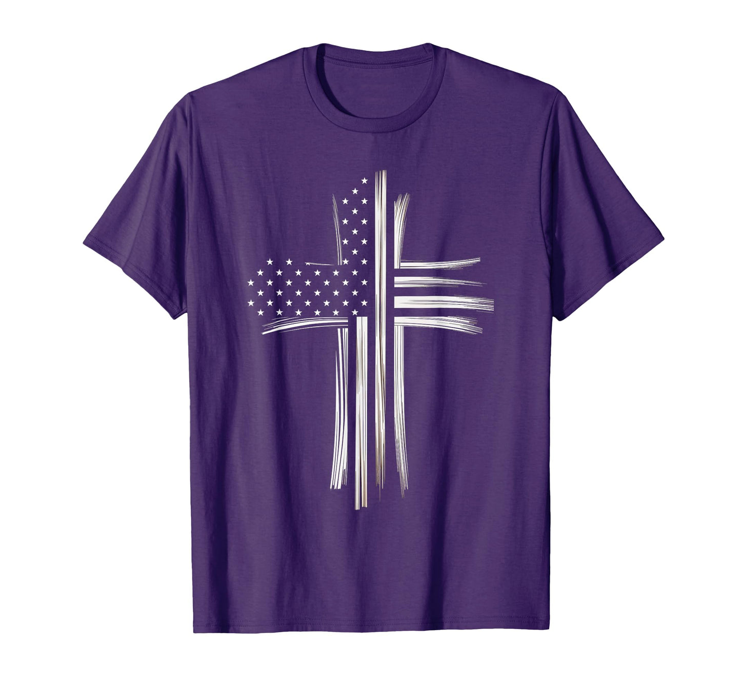Christian Cross American Flag Faith USA Patriot T-Shirt