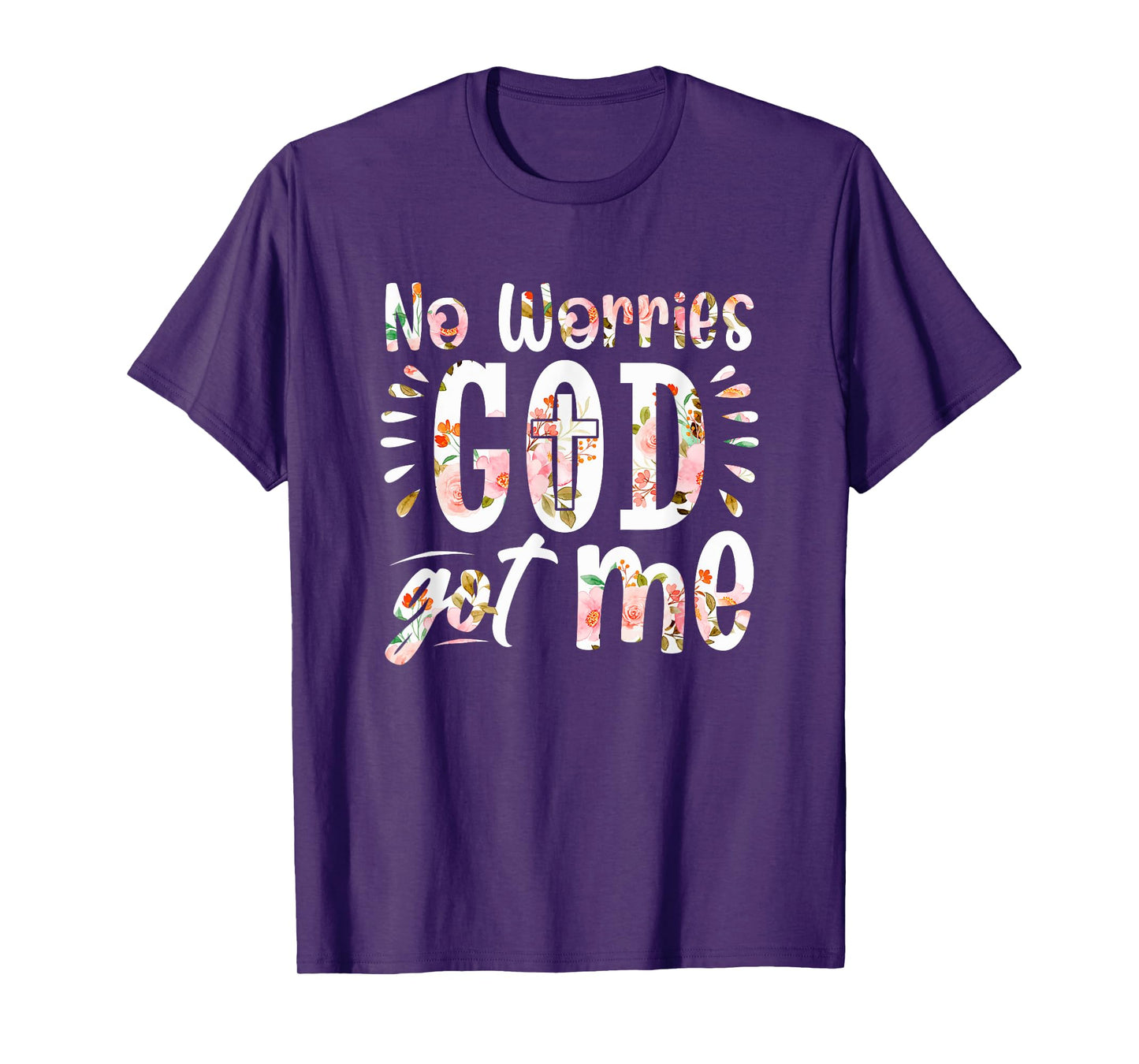 No Worries, God-Got Me African American Christian T-Shirt