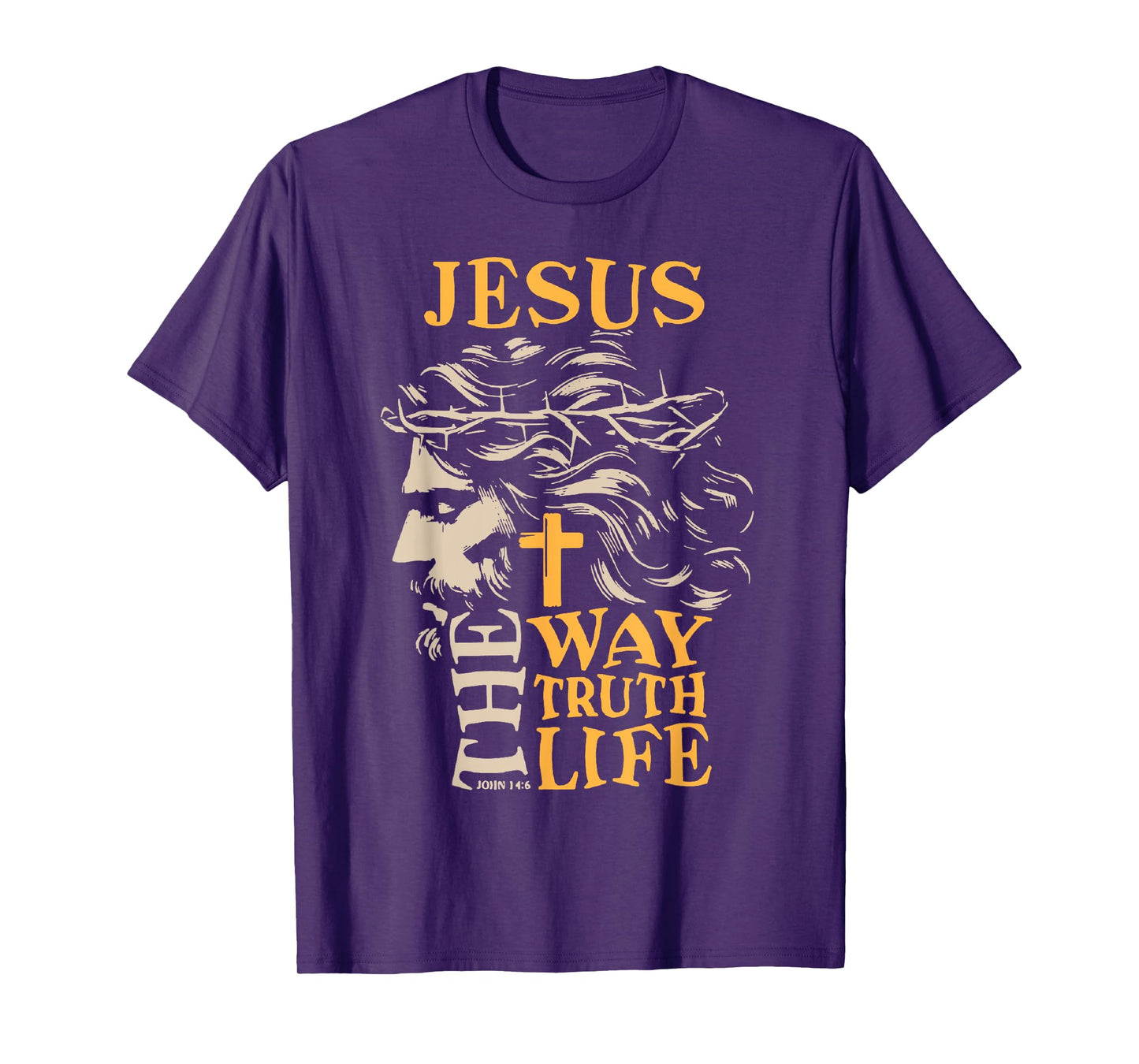 Jesus On The Path Truth Life Christian John 14:6 Bible Verse T-Shirt